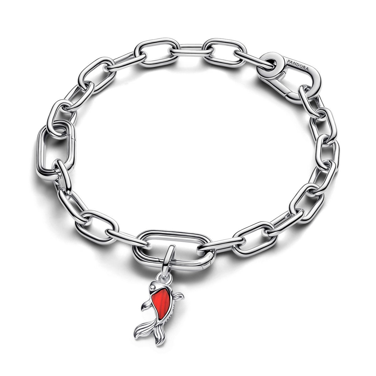 Pandora Rode Muranoglas Koikarper Mini Hangende Bedel zilver - 793863C01