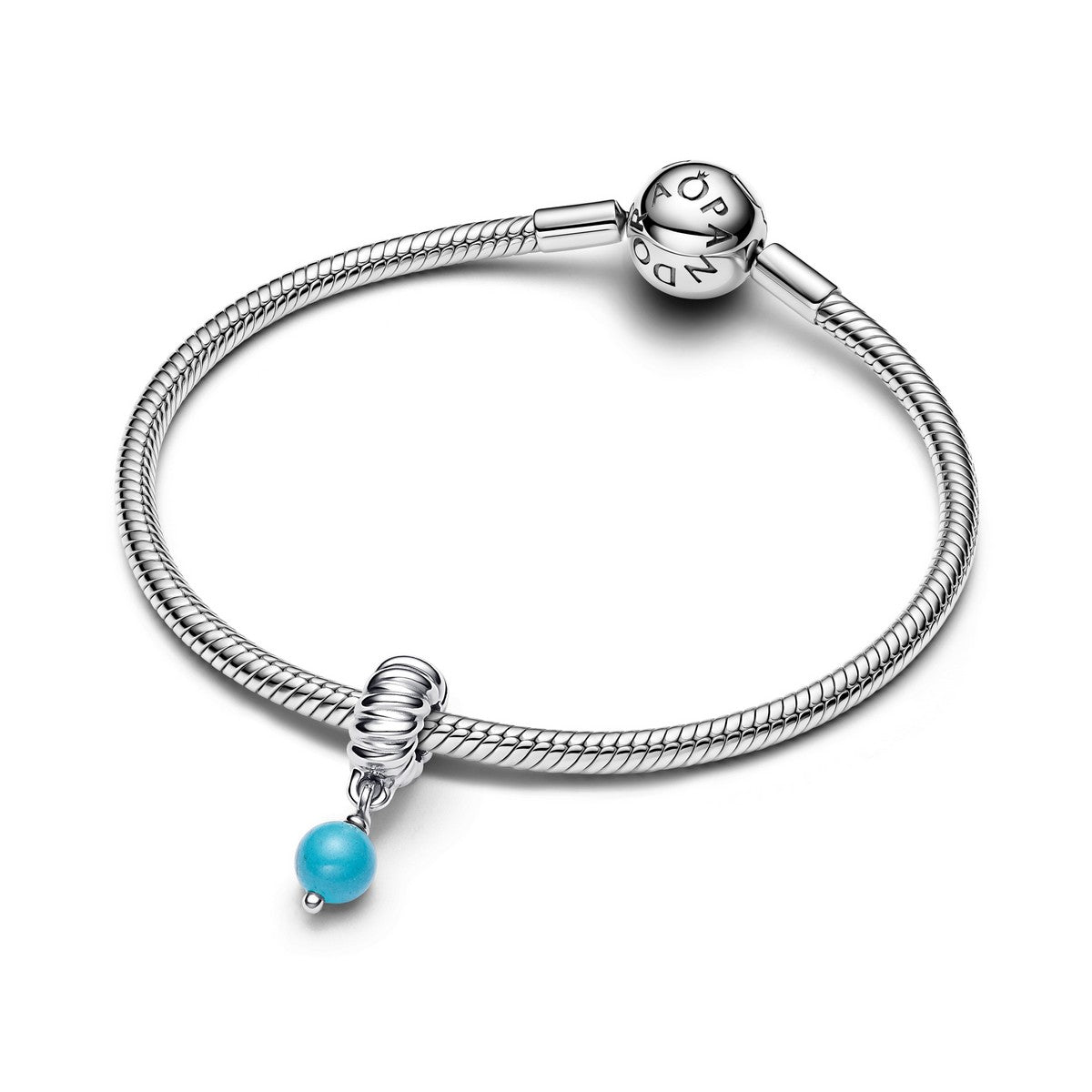 Pandora Turkoois Hangende Bedel zilver - 793901C01