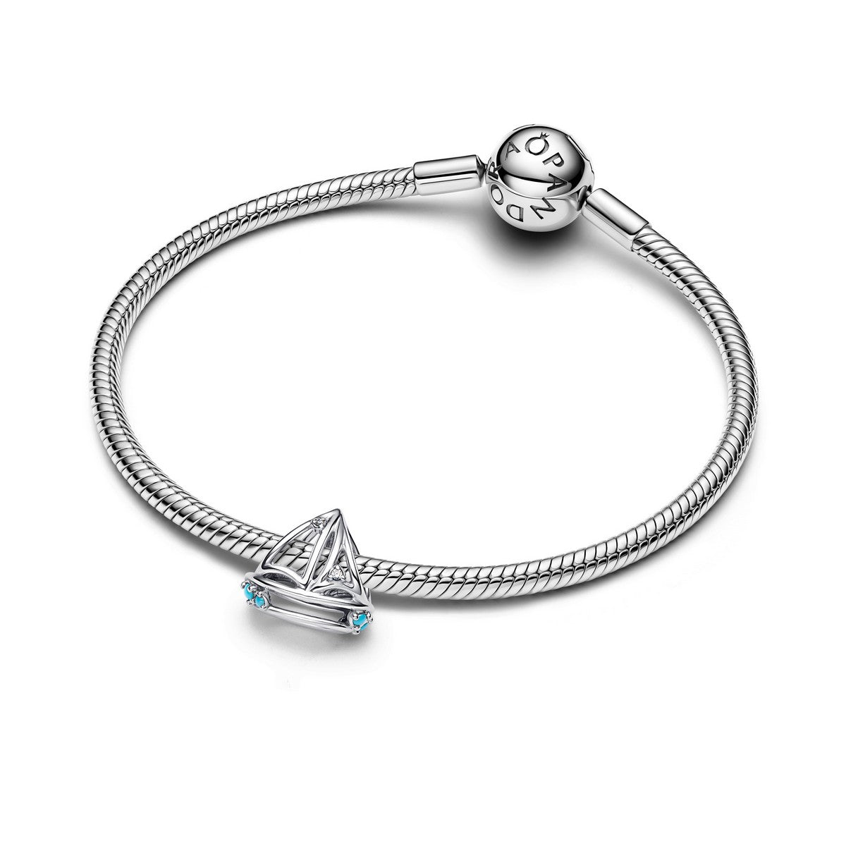 Pandora Zeilboot Bedel zilver blauw - 793905C01