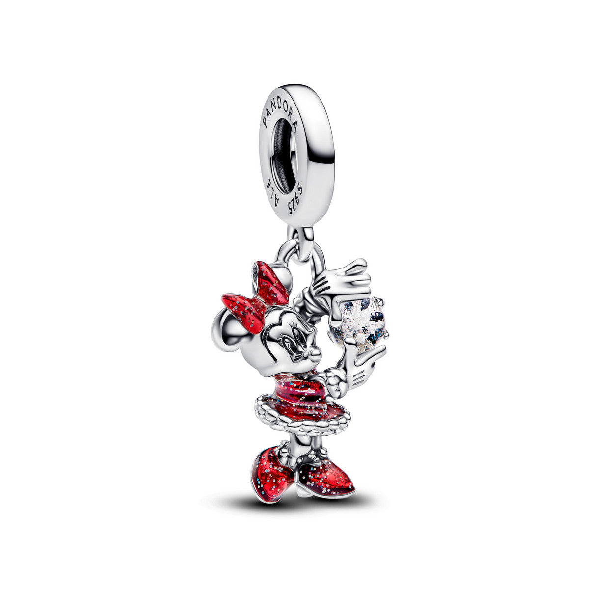 Pandora Disney Minnie Mouse Bedel Zilver met Murano Glas en Emaille 793980C01