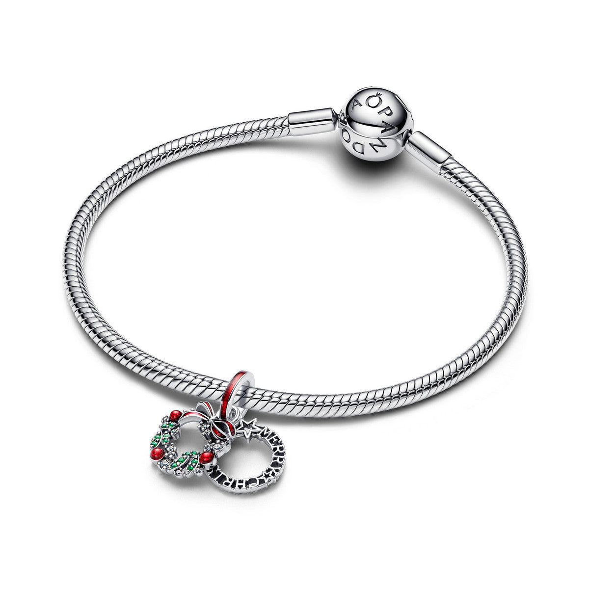 Pandora Kerstkrans Dubbele Hangende Bedel 794238C01