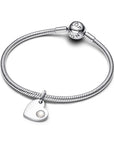 Pandora Graveerbare Hart Hangende Bedel 794295C06 – Witte Steen