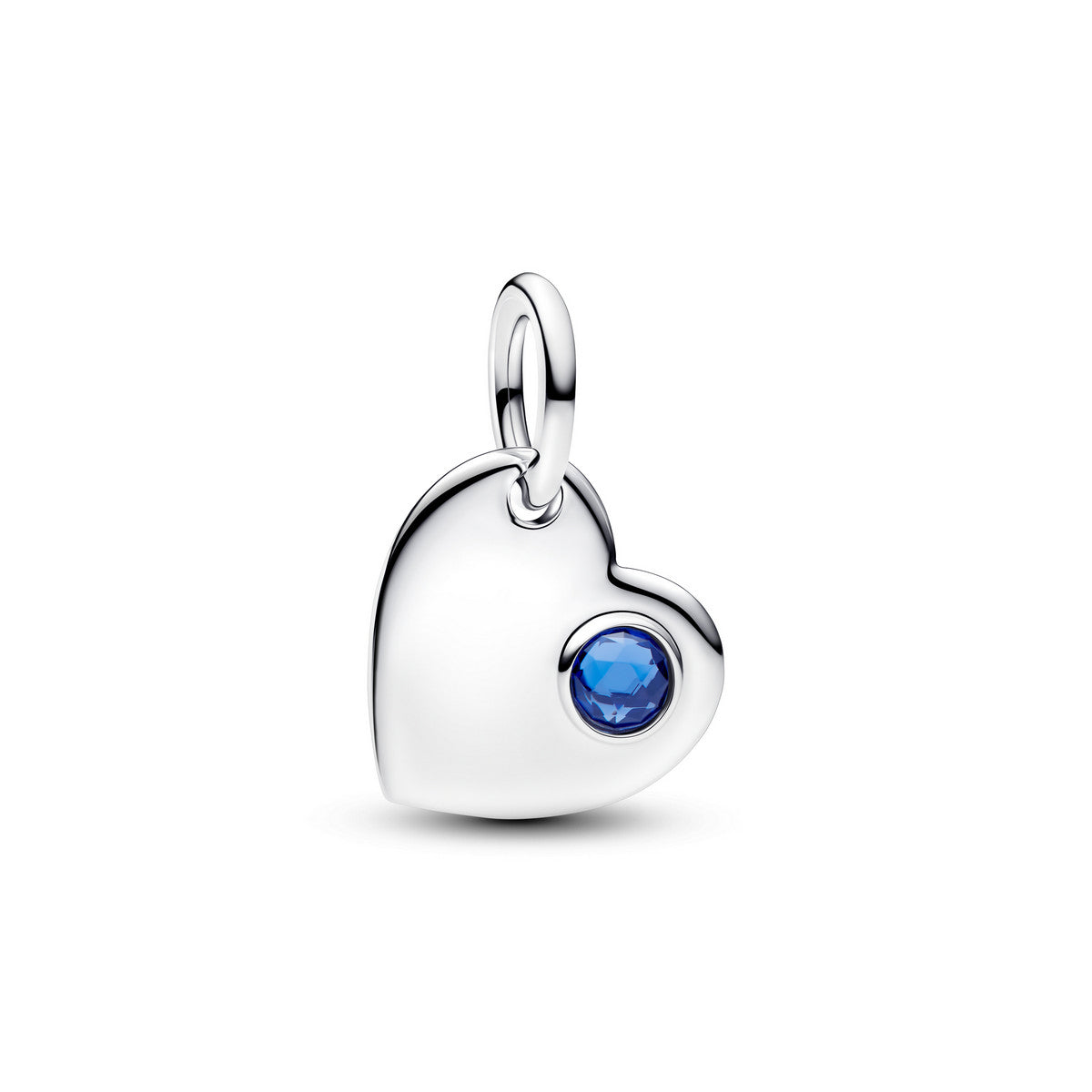 Pandora September Graveerbare Hart Blauwe Steen Hangende Bedel zilver - 794295C09