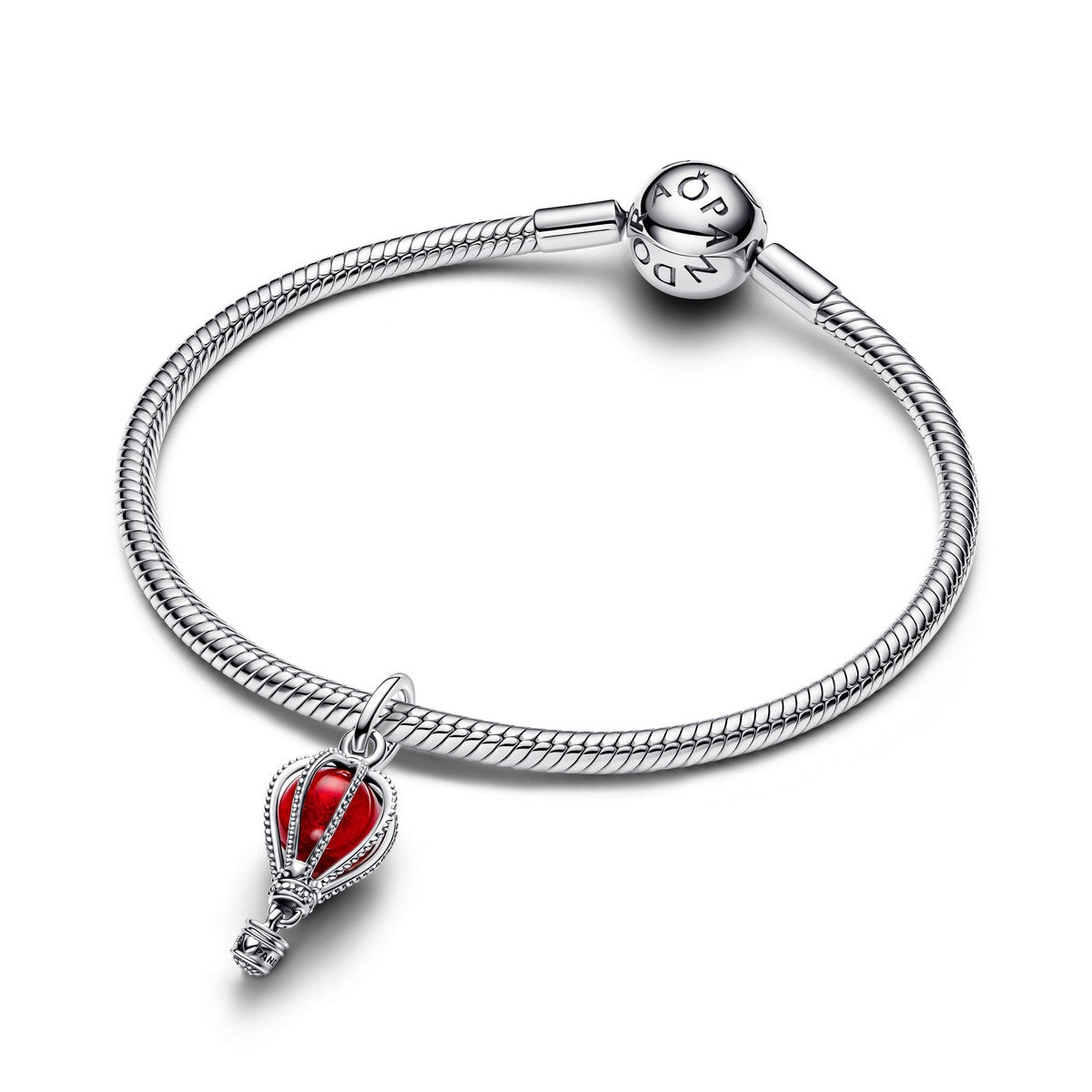 Pandora Heteluchtballon Muranoglas Hangende Bedel zilver - 798064C01