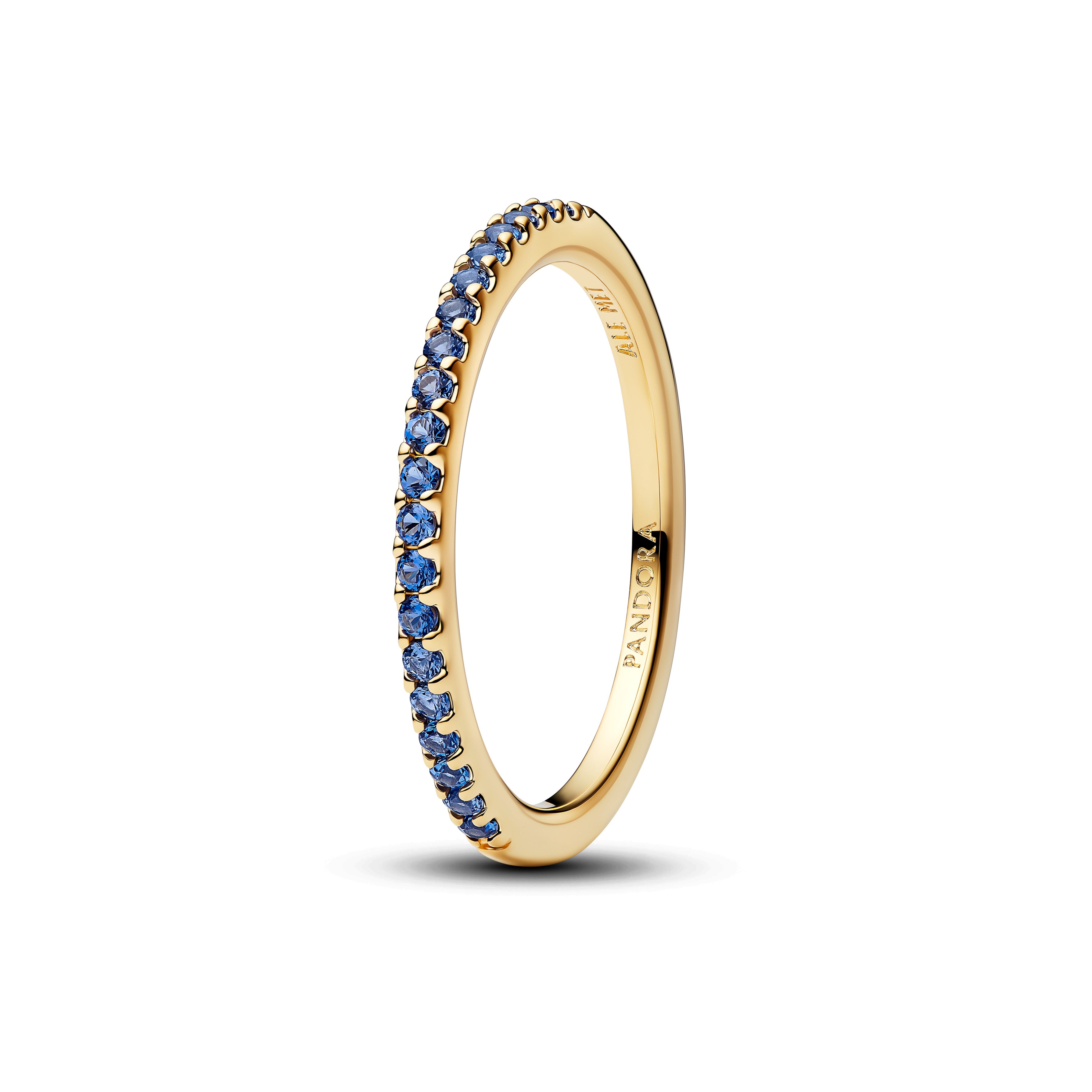 Pandora Sprankelende Blauwe Half-Eternity Ring goudverguld - 162999C02