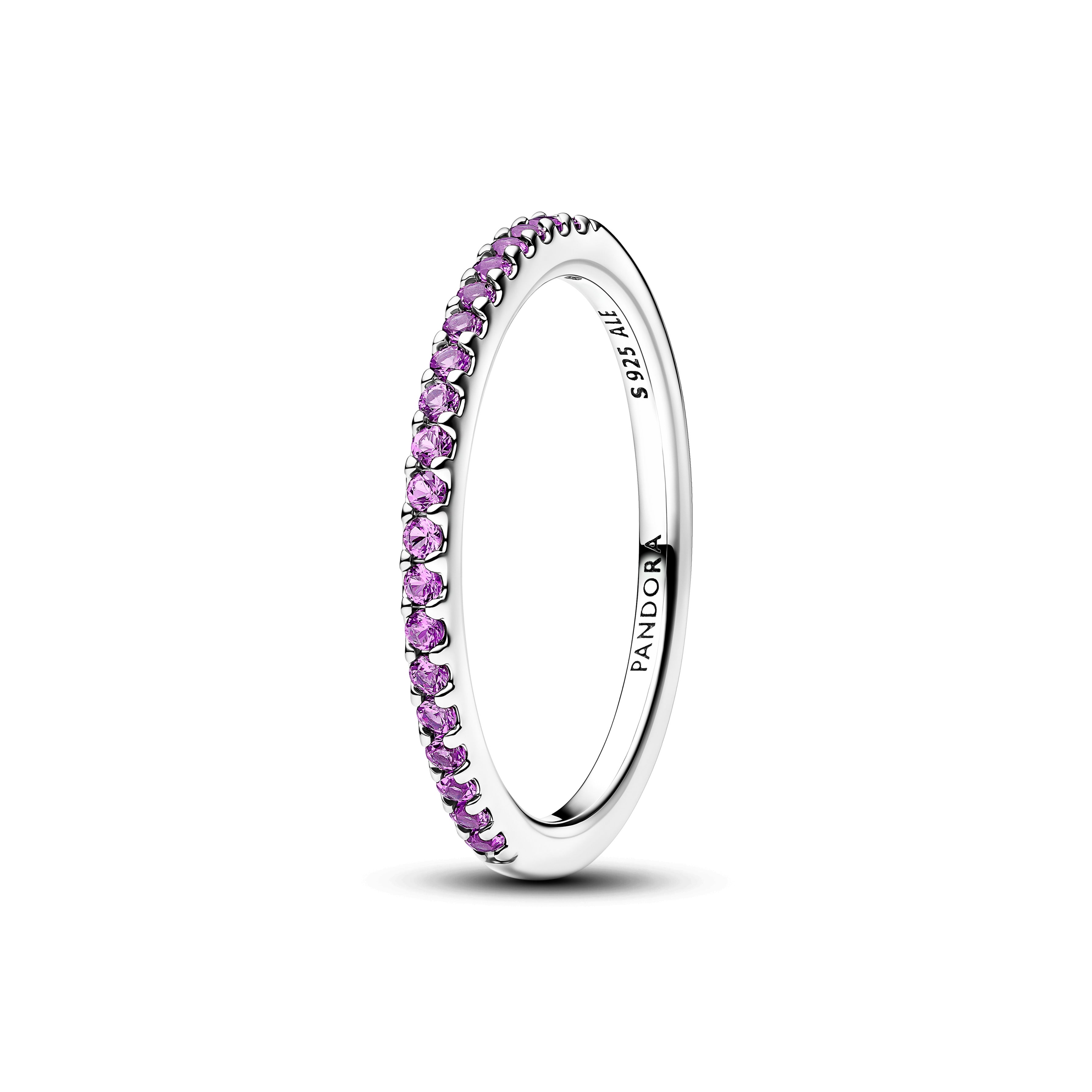 Pandora Sprankelende Paarse Half-Eternity Ring zilver - 192999C04
