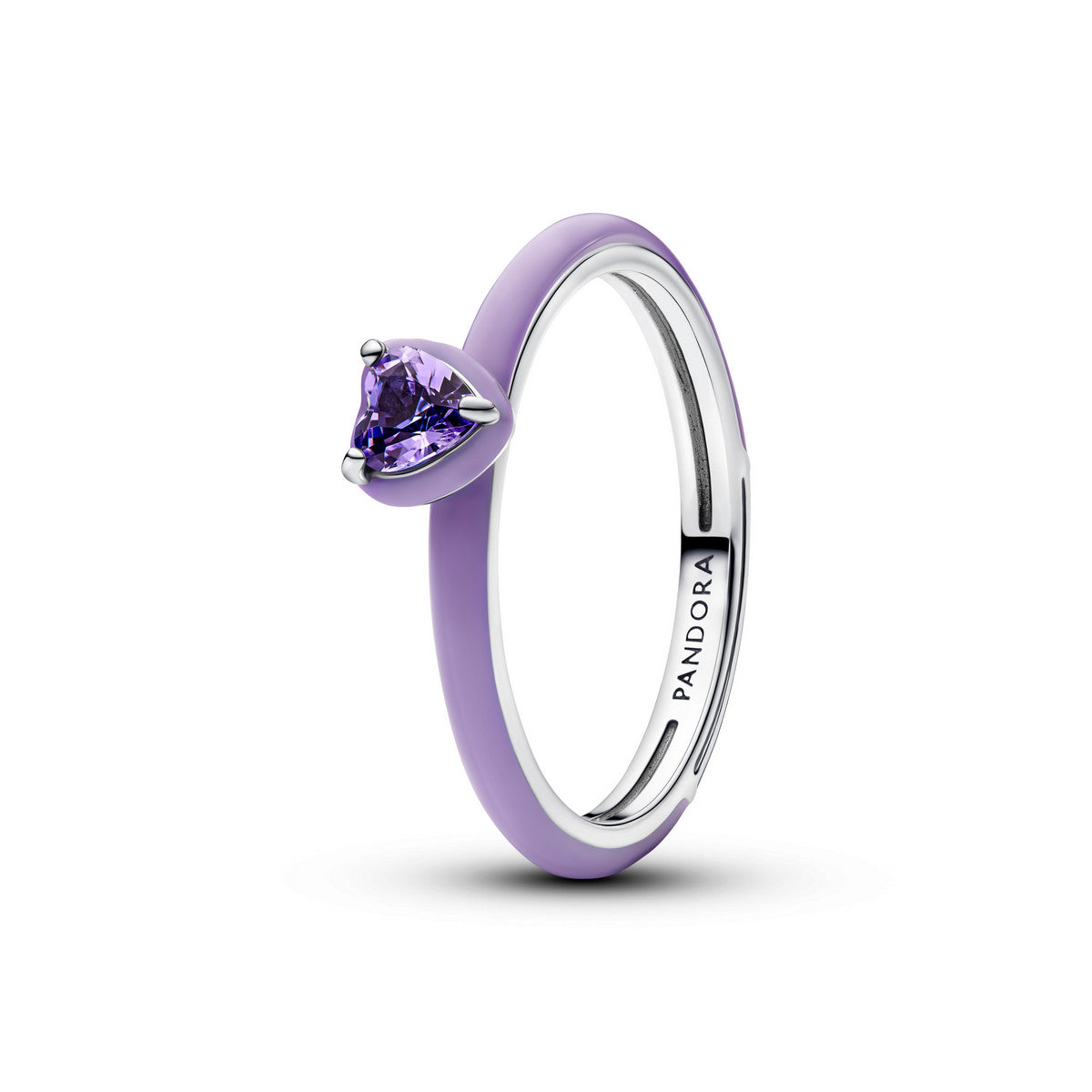Pandora Paarse Hart Chakra Ring zilver - 193088C04