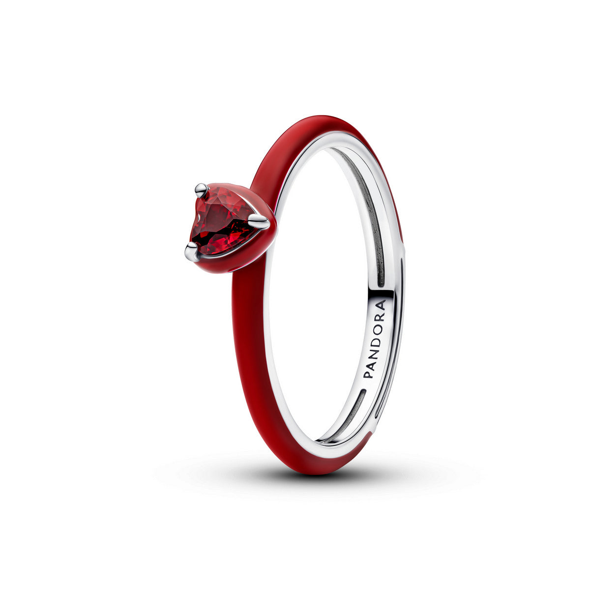 Pandora Rode Hart Chakra Ring zilver - 193088C05