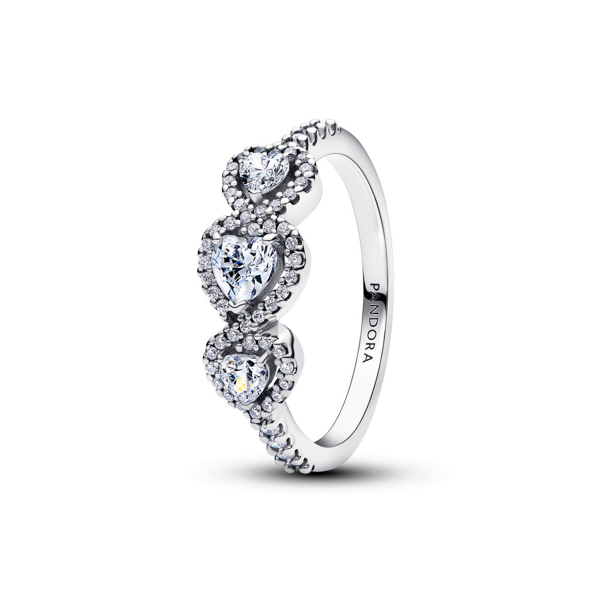 Pandora Halo Hart Trilogy Ring zilver - 194413C01