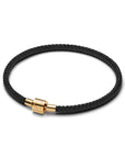 Pandora Glinsterende Zwarte Koordarmband 564530C01 – Zwart Koord & Verguld
