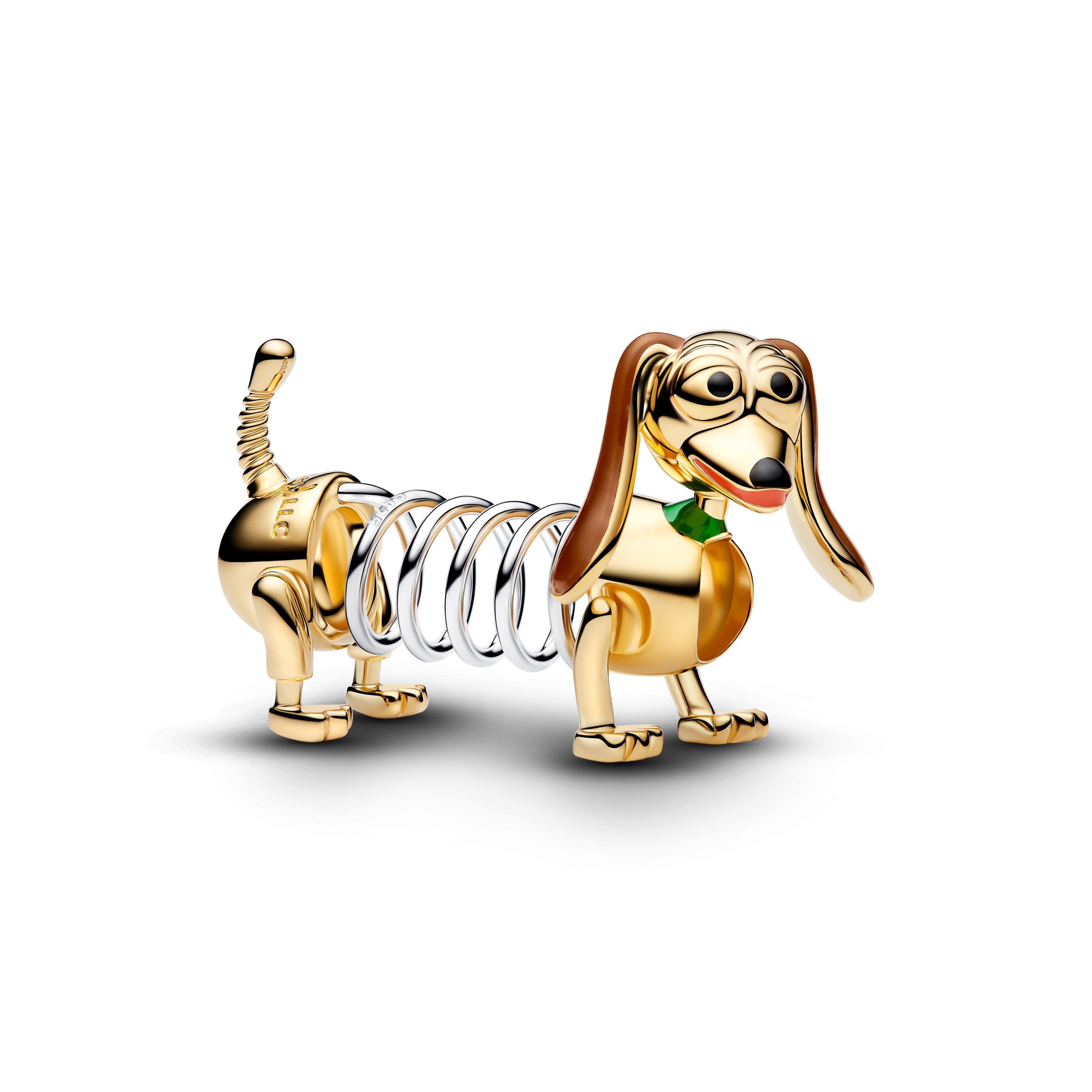 Pandora Disney Pixar Toy Story Slinky Dog Bedel bicolor zilver en goudverguld - 764603C01