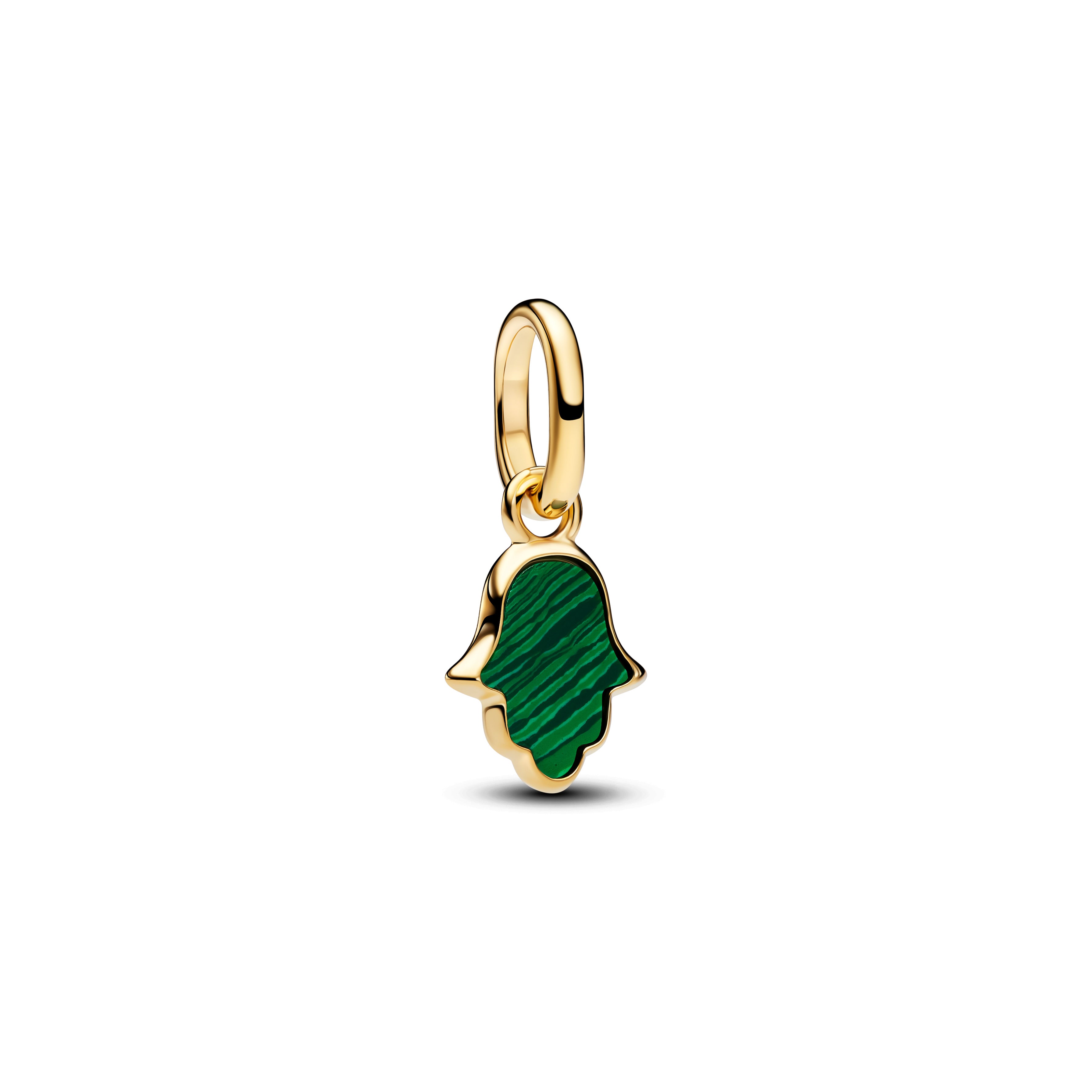Pandora Groene Hamsa Hand Mini Hangende Bedel goudverguld - 764612C01