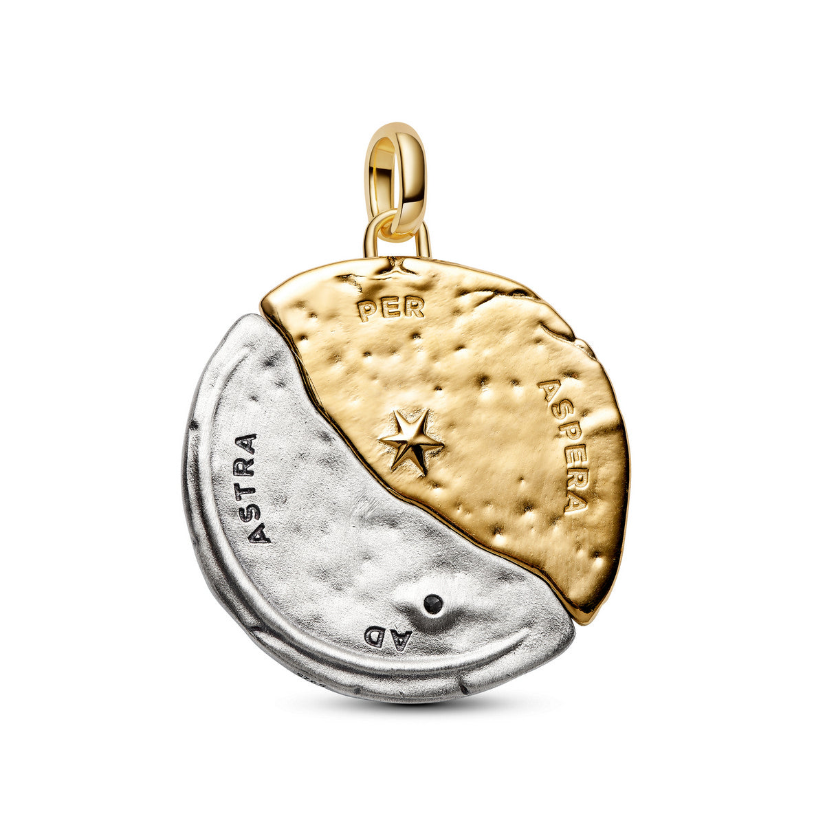 Pandora Zon en Maan Oversized Medaillonbedel bicolor zilver en goudverguld 764806C01