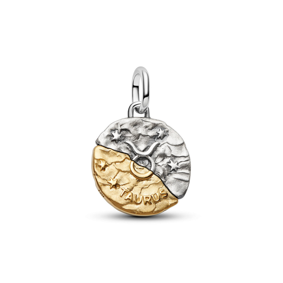 Pandora Dierenriem Stier Medaillonbedel bicolor zilver en goudverguld 764986C01
