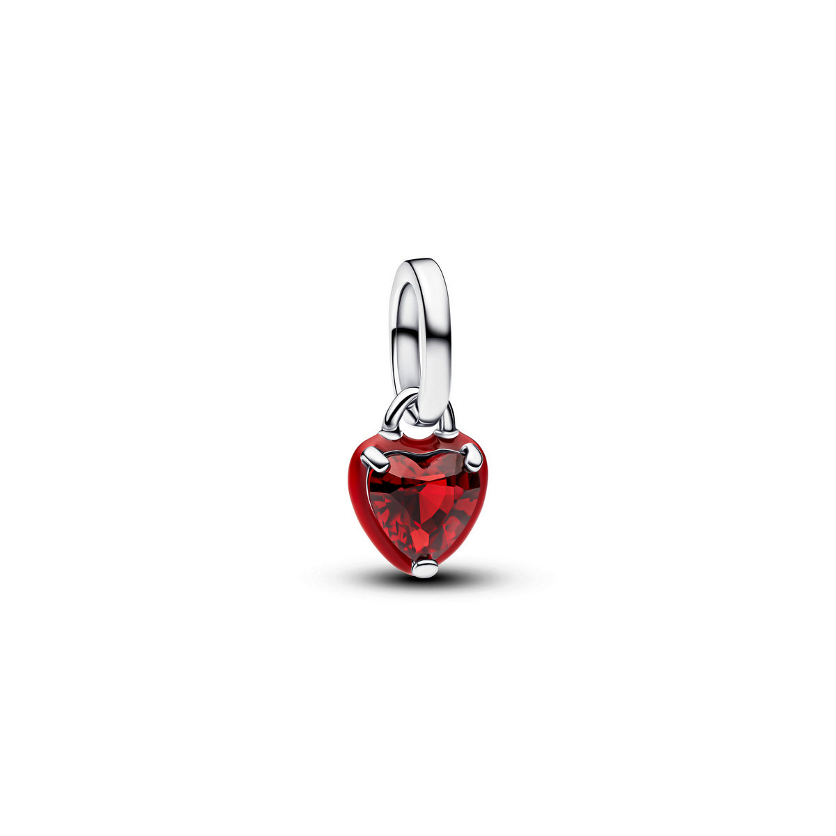 Pandora Rood Chakra Hart Mini Hangende Bedel zilver - 793042C05