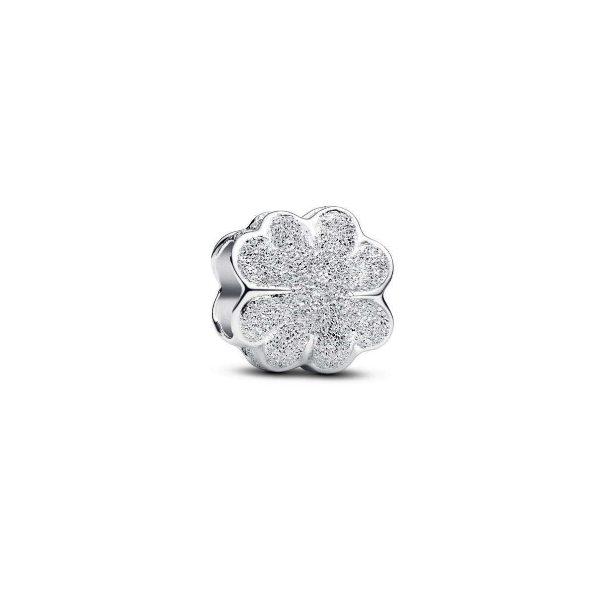 Pandora Getextureerd Klavertje Vier Minibedel zilver - 794047C00