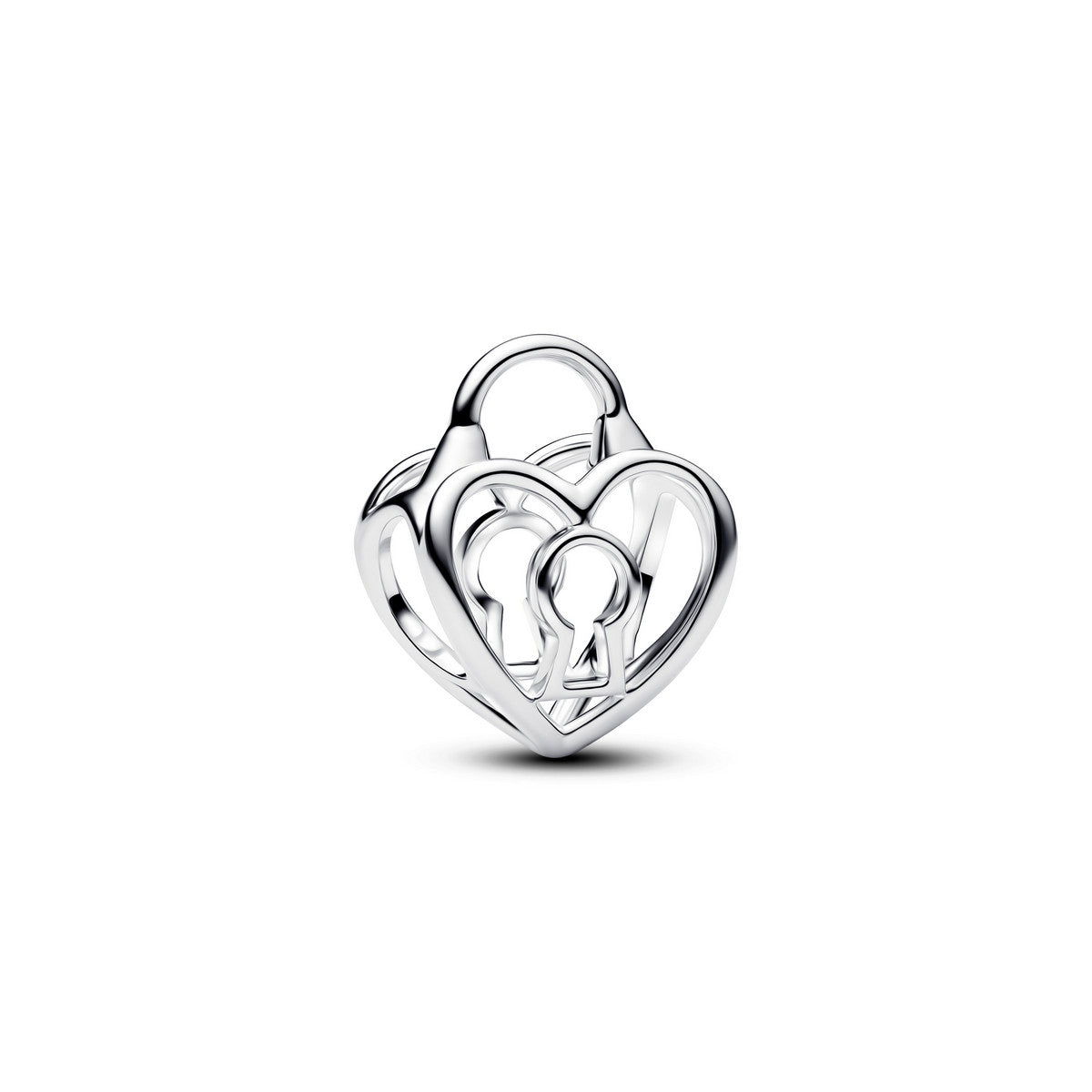 Pandora Opengewerkt Hart Hangslot Bedel zilver - 794358C00