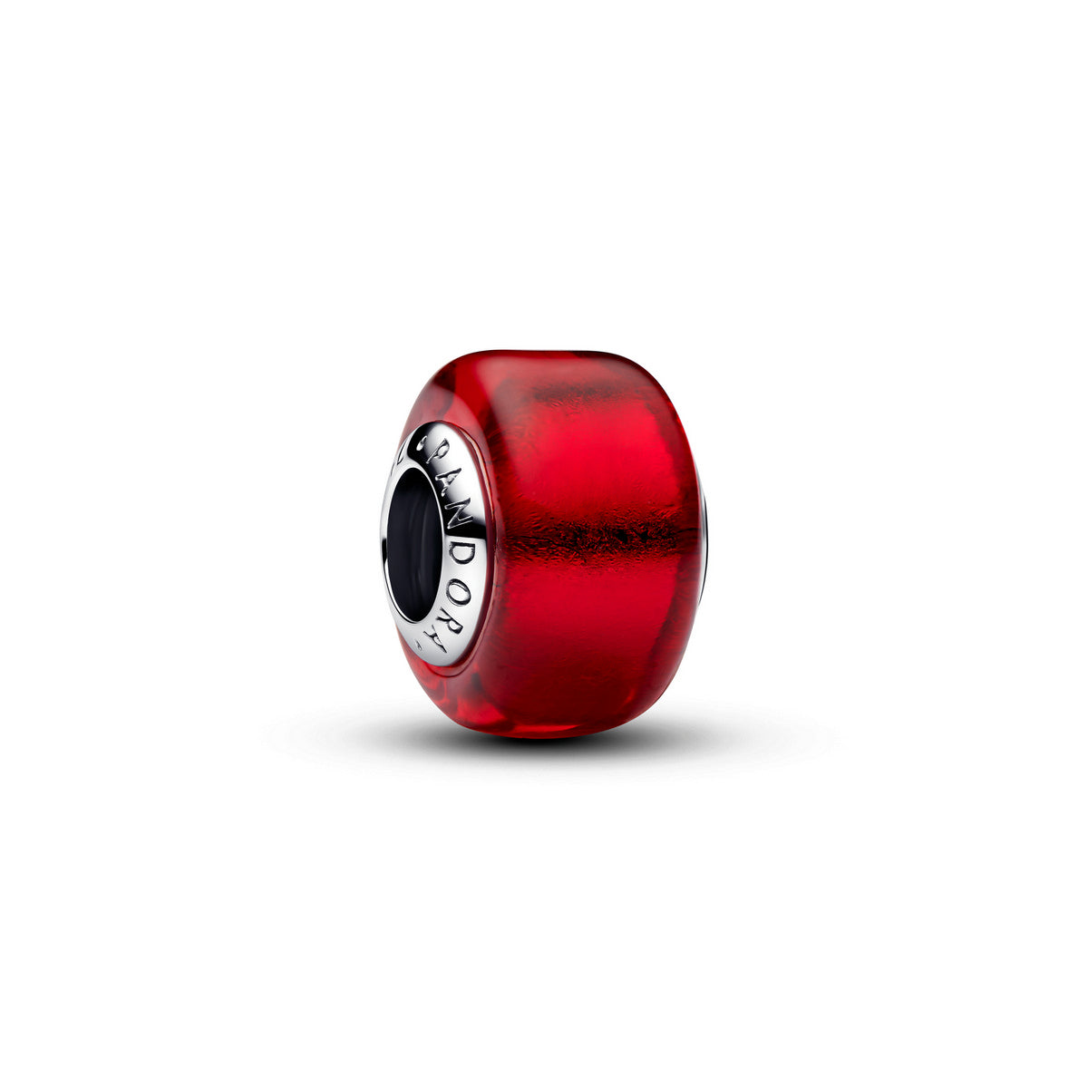 Pandora Rode Muranoglazen Bedel zilver - 794425C00