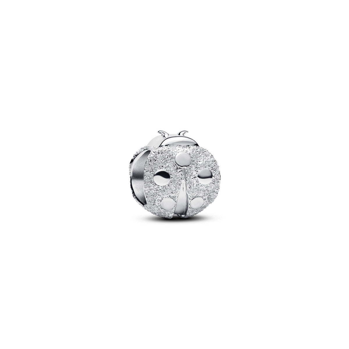Pandora Getextureerd Lieveheersbeestje Wereldbol Minibedel zilver - 794527C00