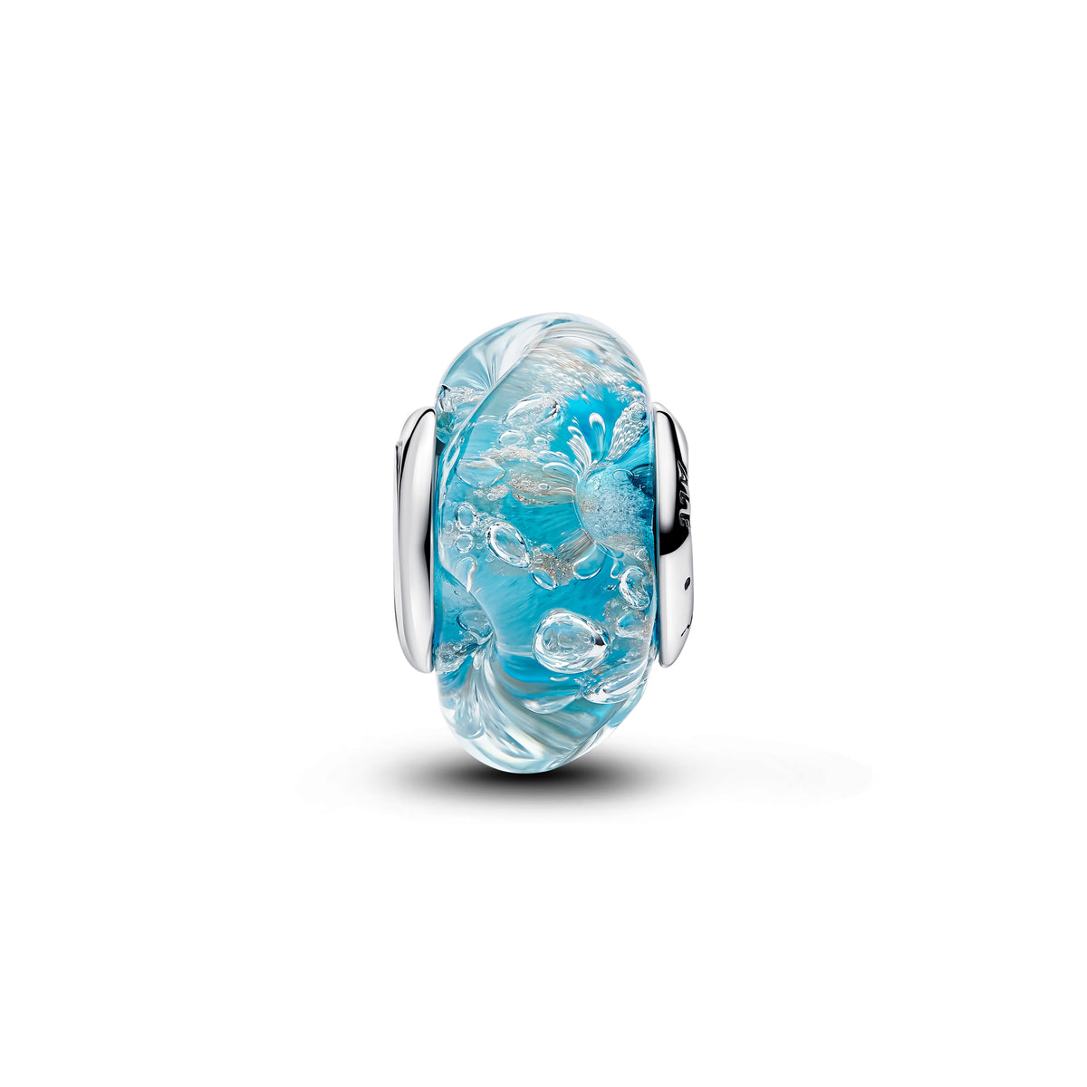 Pandora Turkoois Murano-glas & Glitter Bedel zilver 794701C01