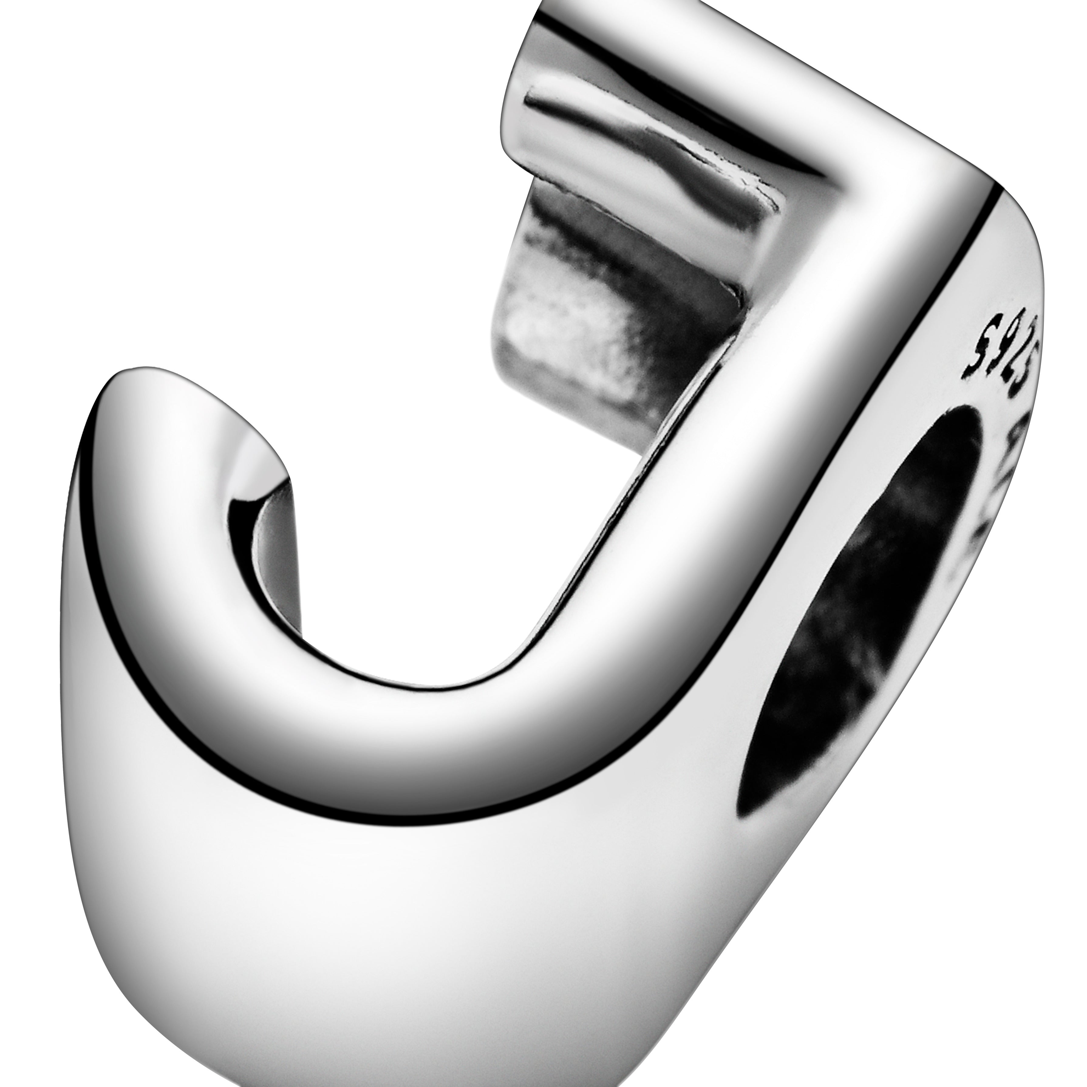 Pandora Letter J Alfabetbedel zilver 797464
