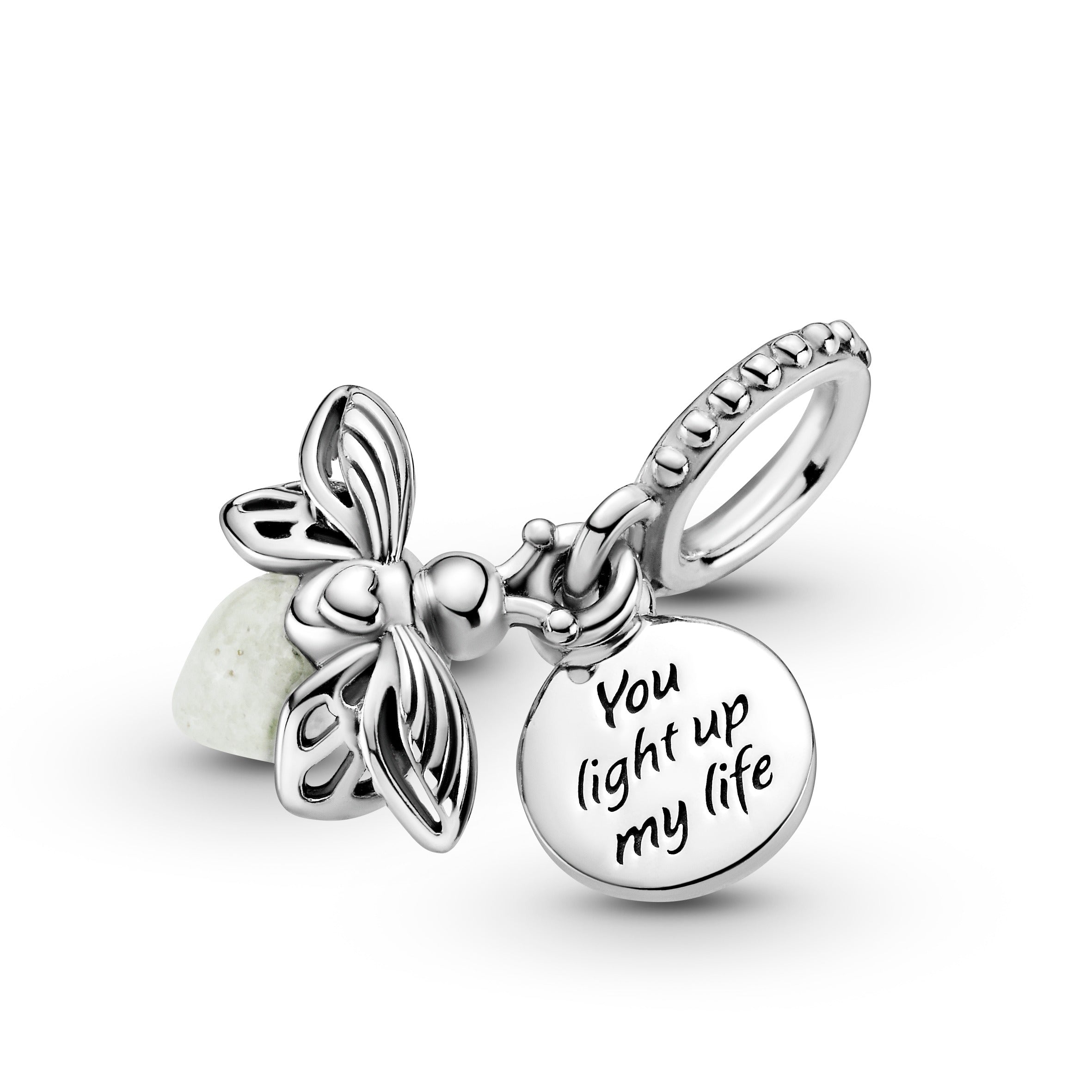 Pandora Hangende Bedel Vuurvlieg Glow-in-the-Dark zilver 799352C01
