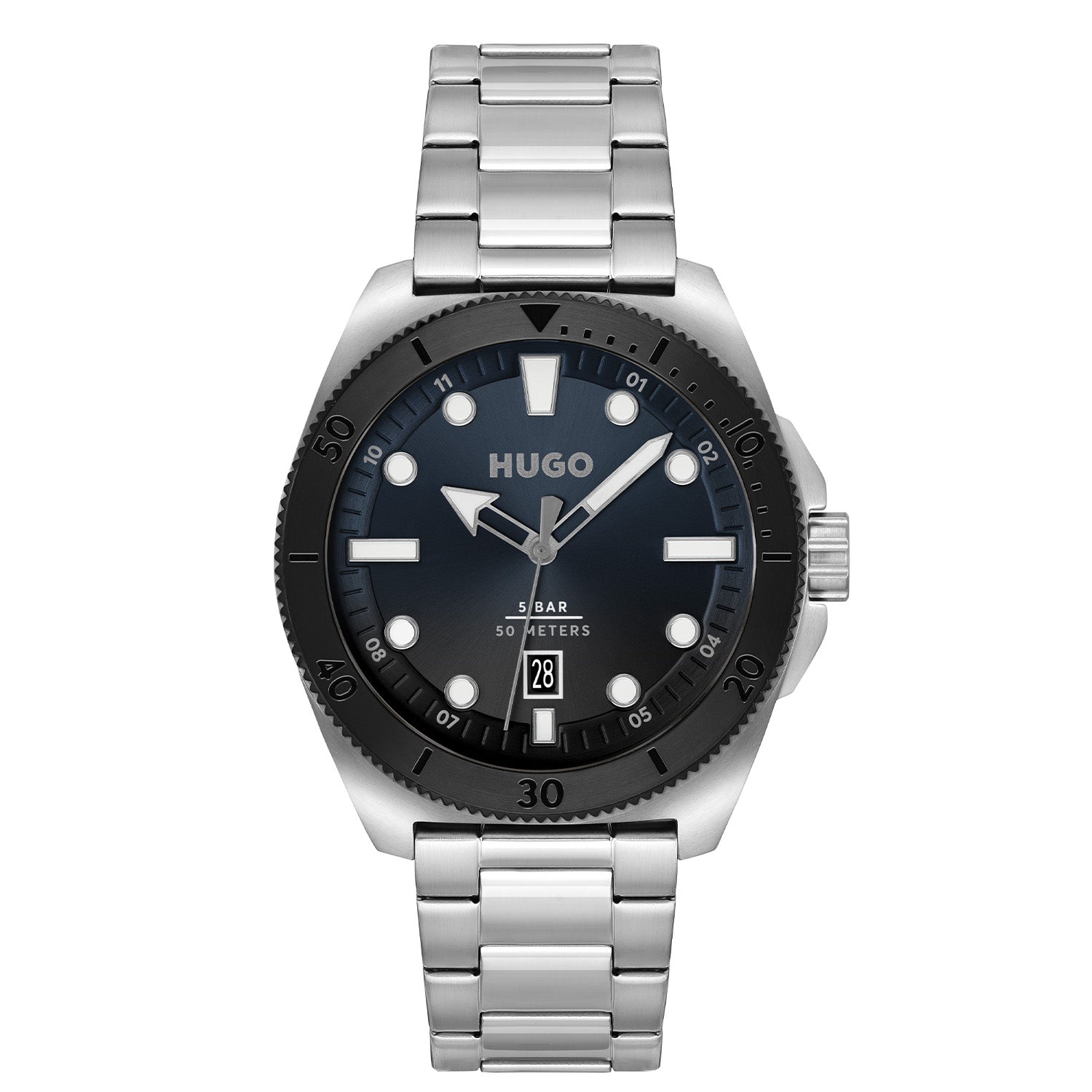 Hugo Boss Heren Horloge HU1530305 44 mm Zilverkleurig