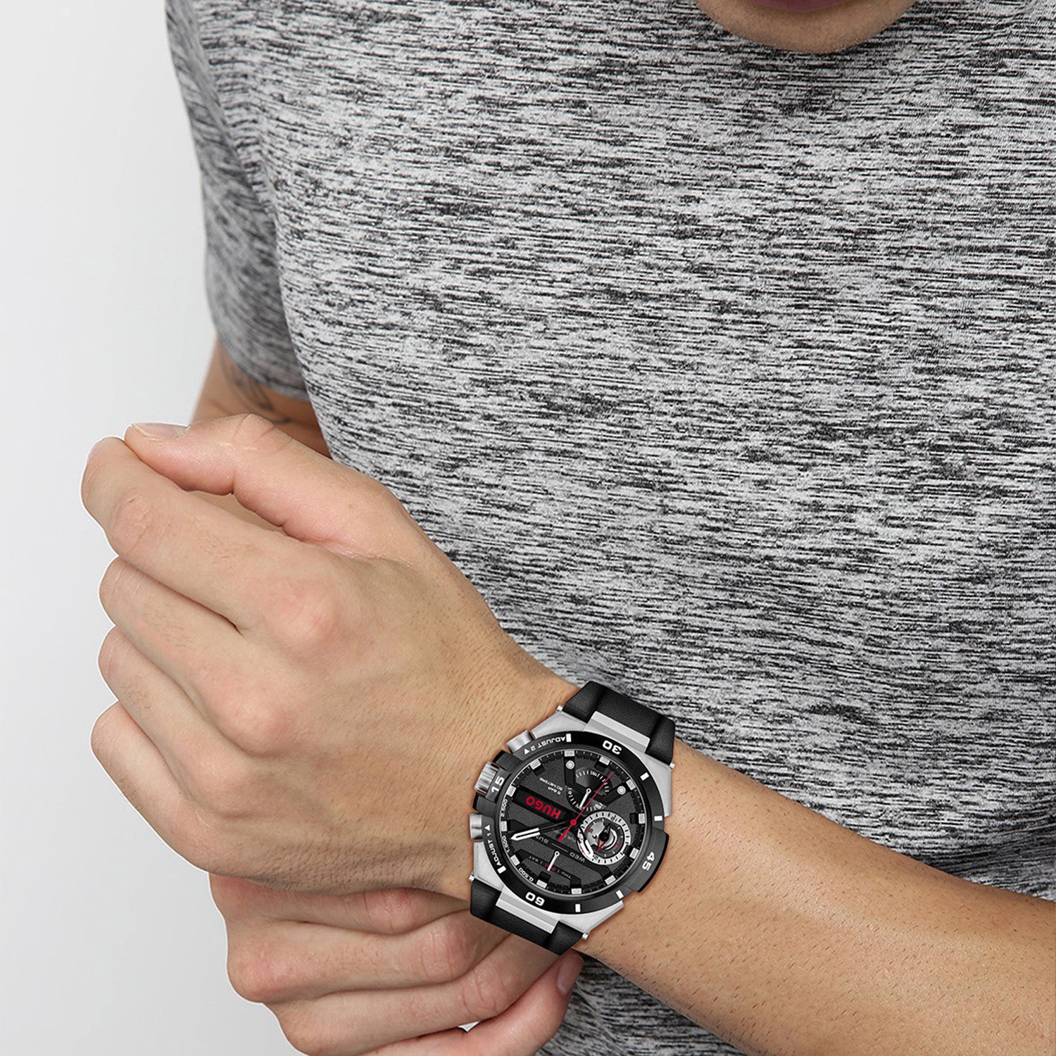 Hugo Boss Heren Horloge HU1530336 46 mm Zilverkleurig