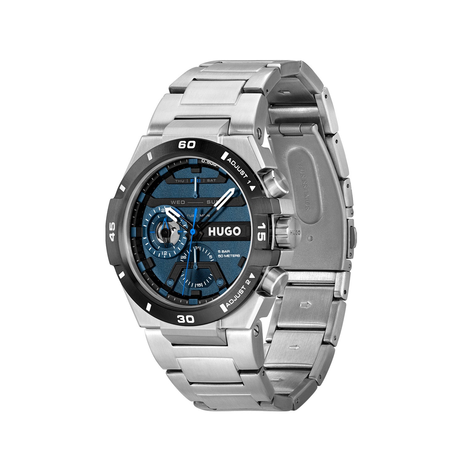 Hugo Boss Heren Horloge HU1530337 46 mm Zilverkleurig