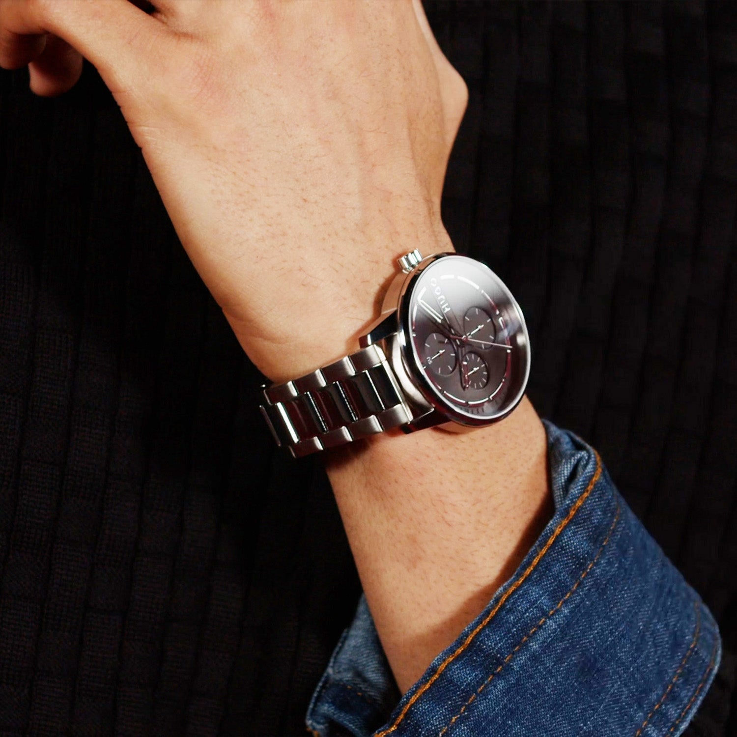 Hugo Boss Heren Horloge HU1530368 44 mm Zilverkleurig