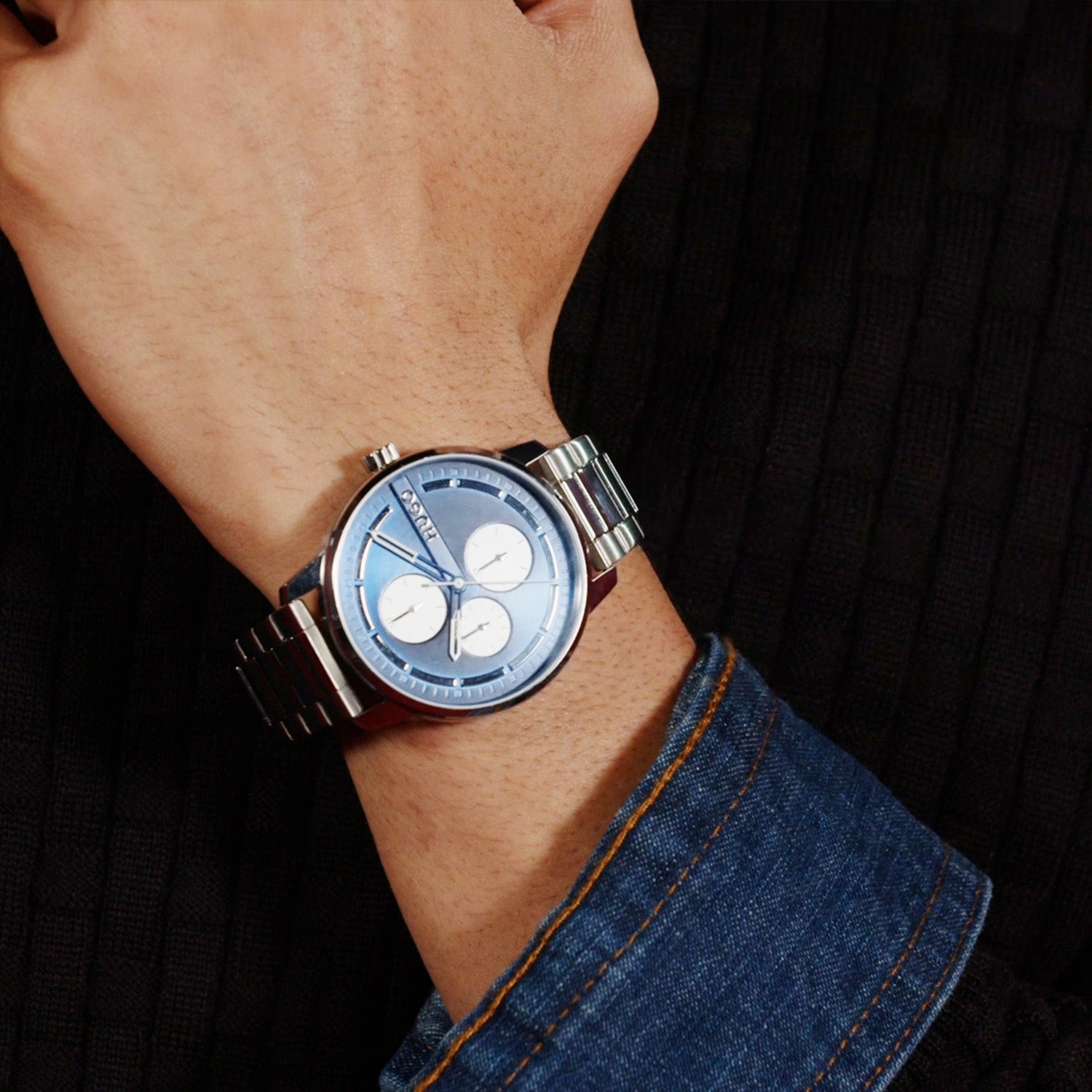 Hugo Boss Heren Horloge HU1530386 44 mm Zilverkleurig