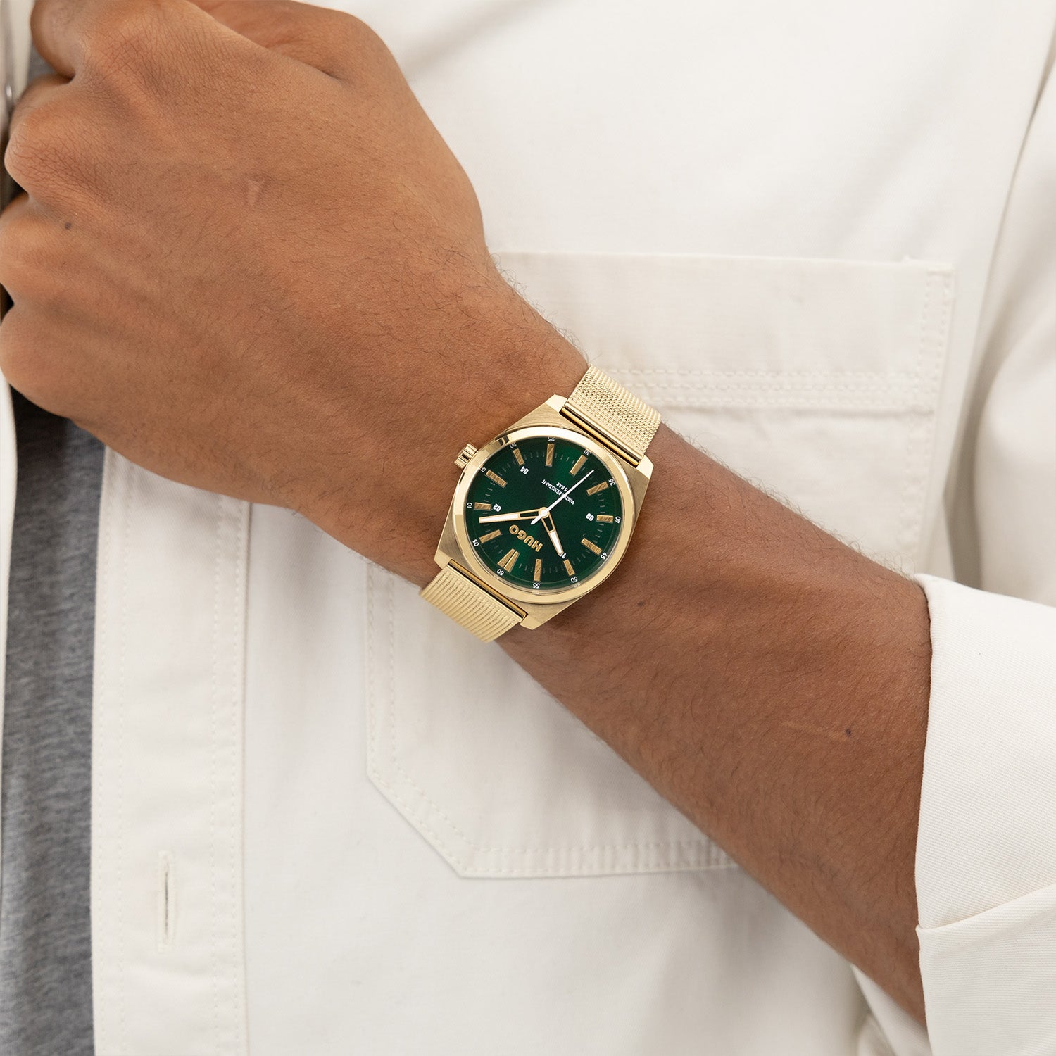 Hugo Boss Heren Horloge HU1530441 40 mm Goudkleurig