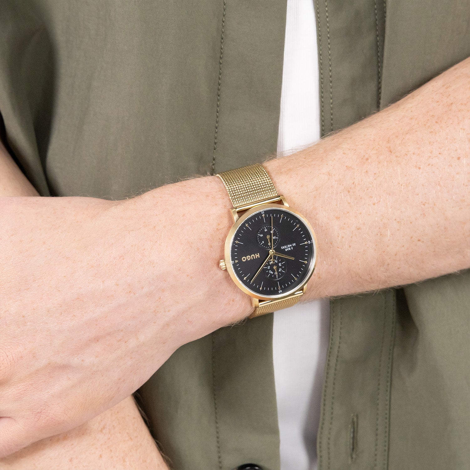 Hugo Boss Heren Horloge HU1530458 40 mm Goudkleurig