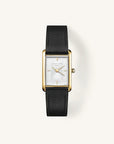 Rosefield horloge HWBLG-H06 Heirloom Modern White Dial Gold Black Leather - PansiteNederland.nl