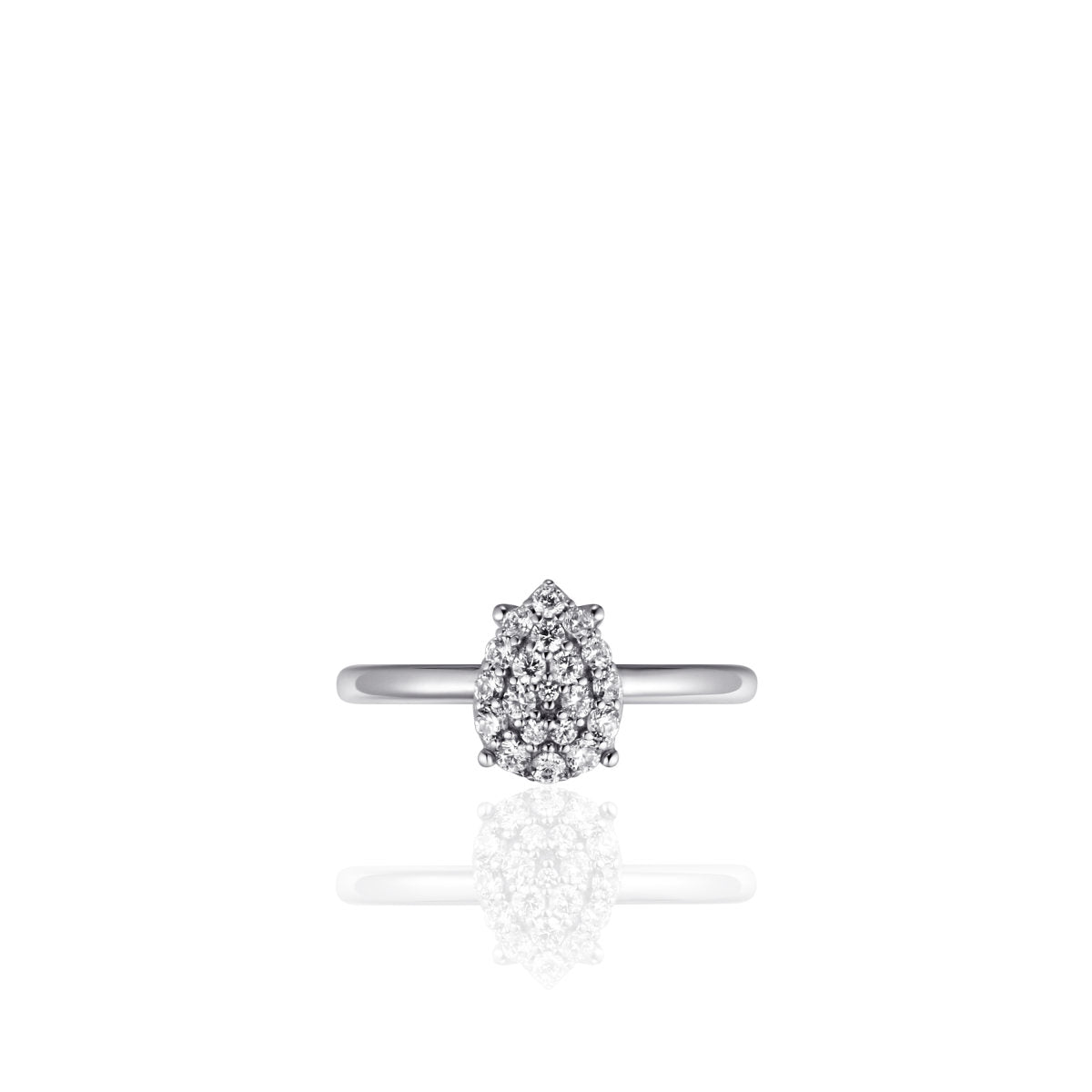 Gisser Ring Zilver Gerhodineerd Zirkonia Wit – I01R003 – foto 2