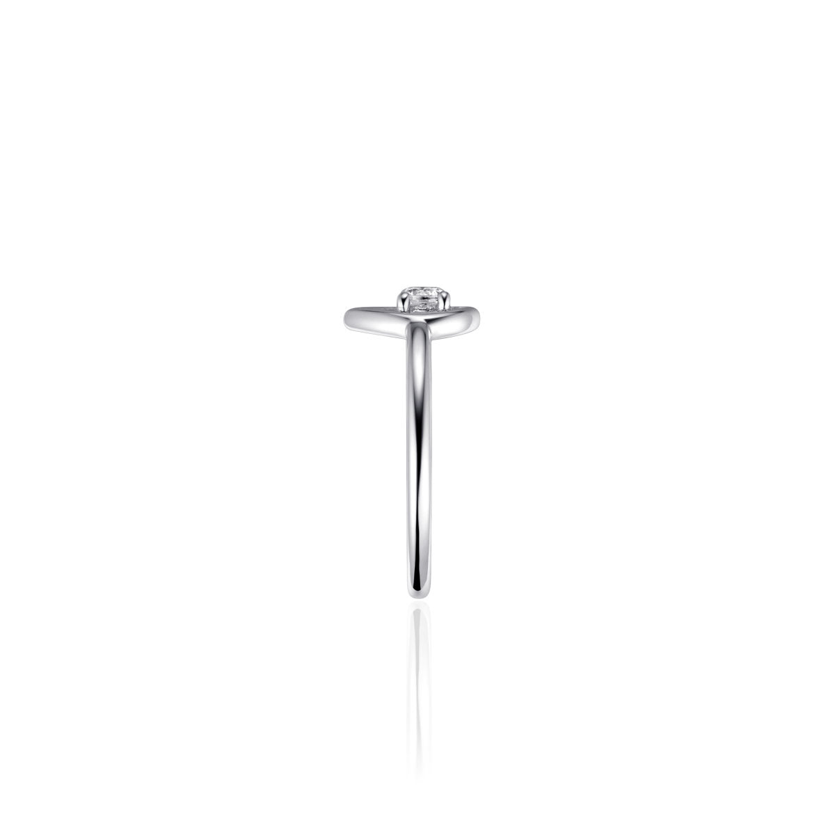 Gisser Ring Zilver Gerhodineerd Zirkonia Wit – I04R002 – foto 3