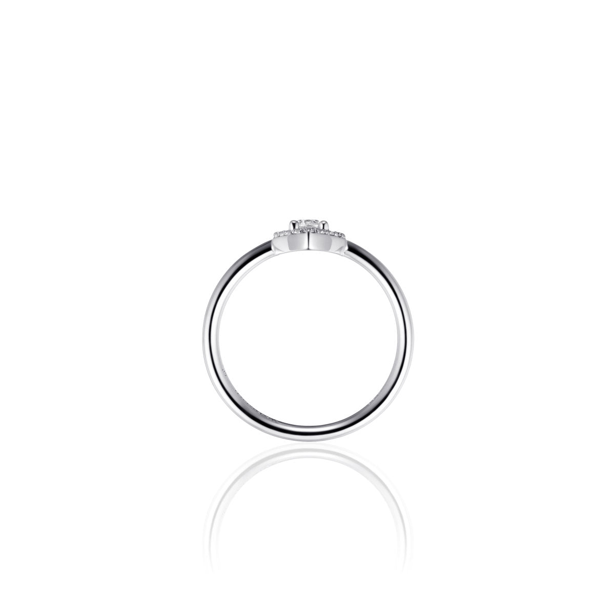 Gisser Ring Zilver Gerhodineerd Zirkonia Wit – I04R004 – foto 4