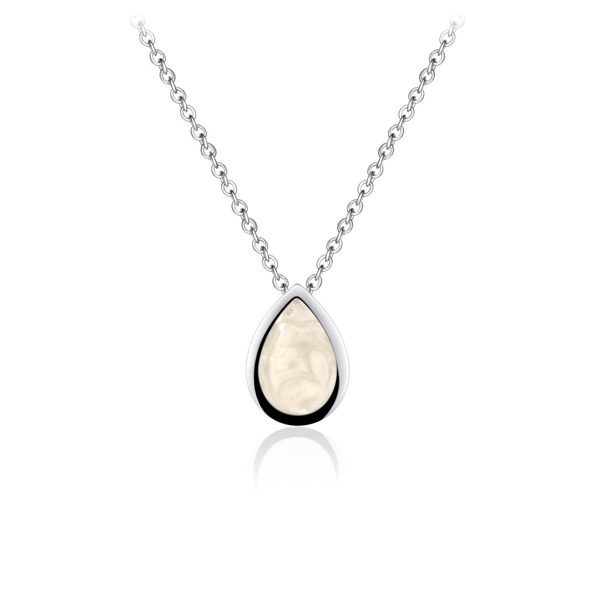 Gisser Ketting Zilver Gerhodineerd Zirkonia Nude 42+5 cm – I05N004
