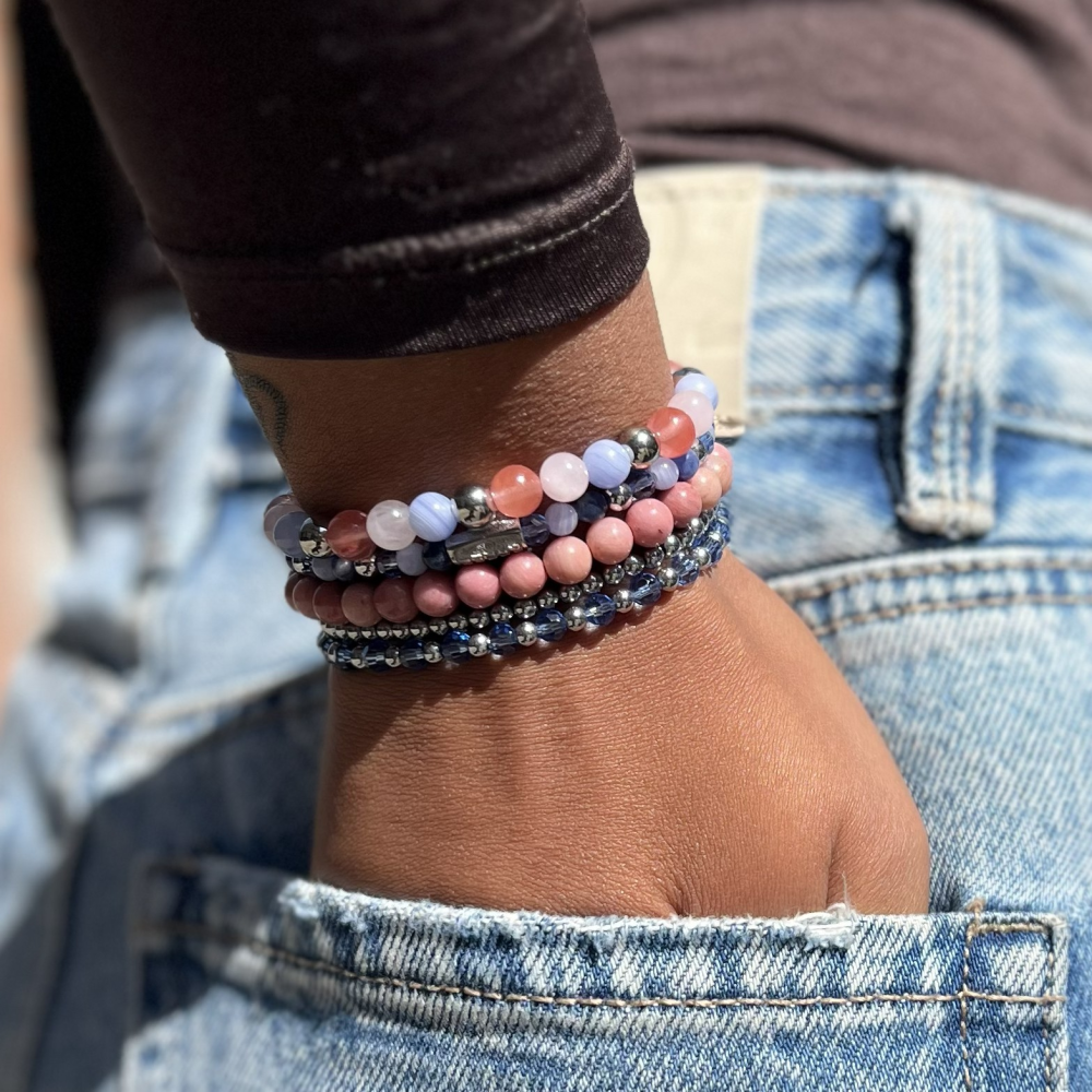 Rebel & Rose Stones Only 6mm Armband RR-60038-S – Roze