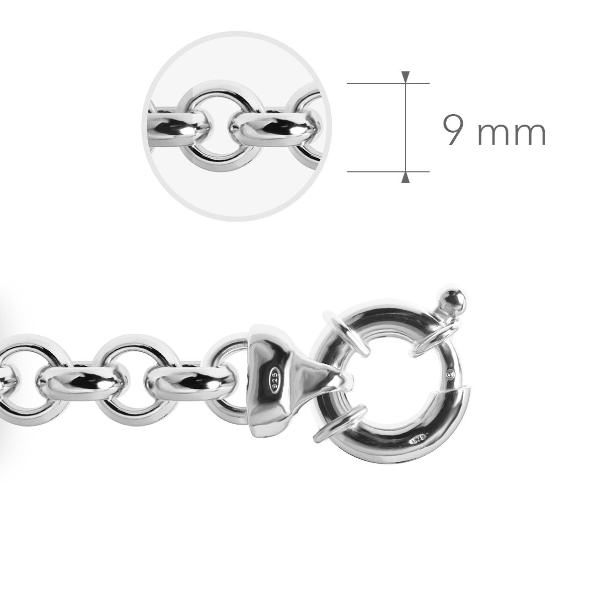 Gisser Ketting Zilver Gerhodineerd 43 cm – J9