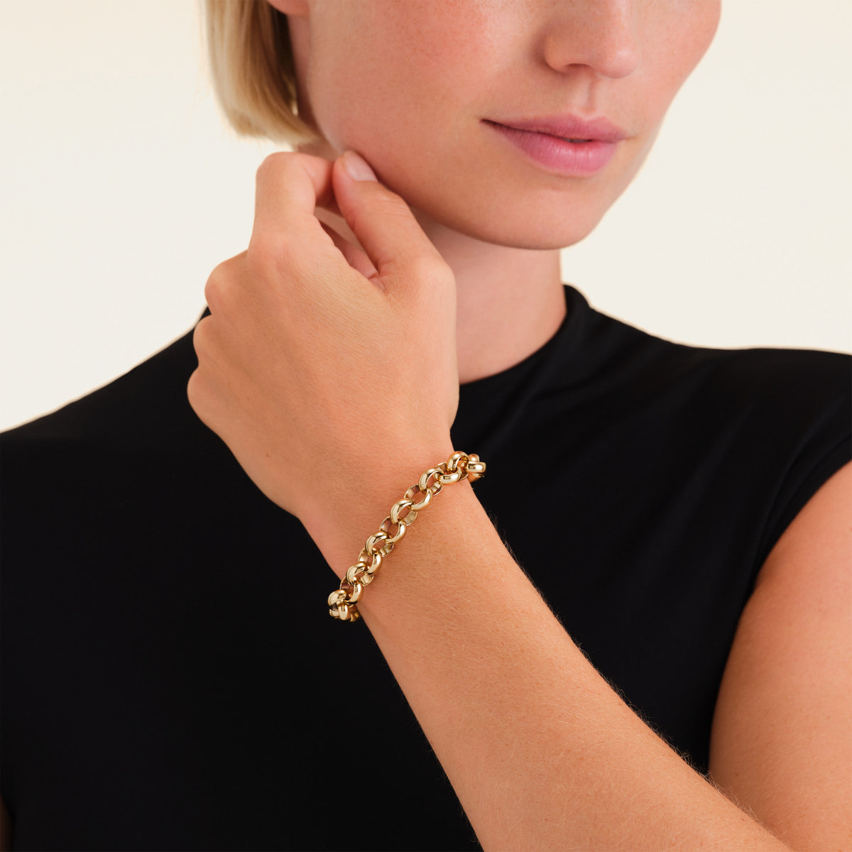 Rosefield Armband Chunky Roll JBCBG-J893 Goudkleurig