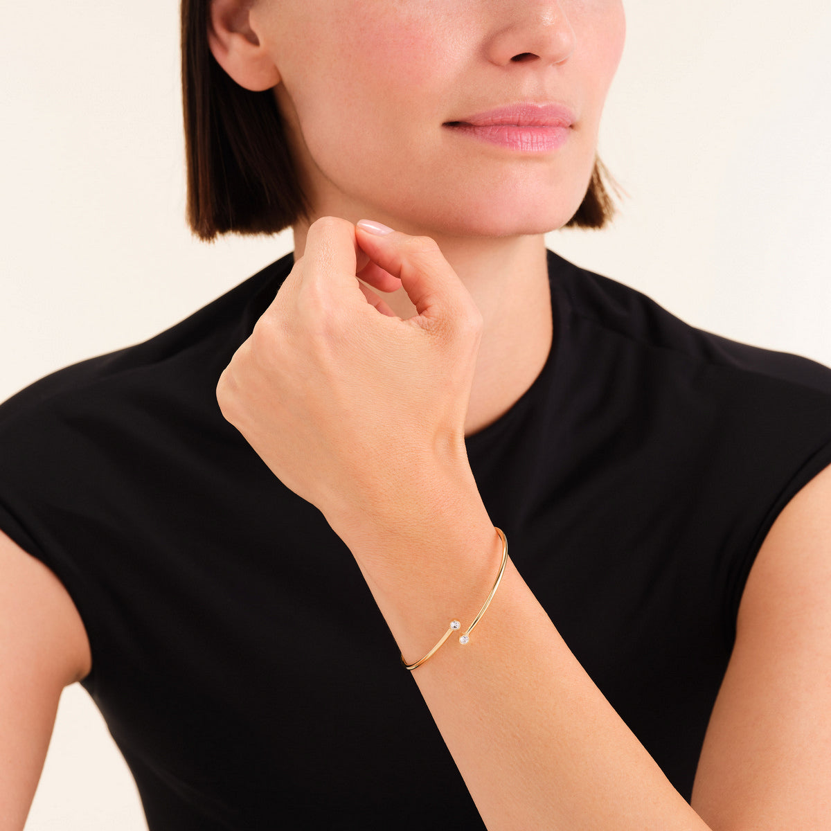 Rosefield Armband Double Crystal JBDCG-J1213 Goudkleurig