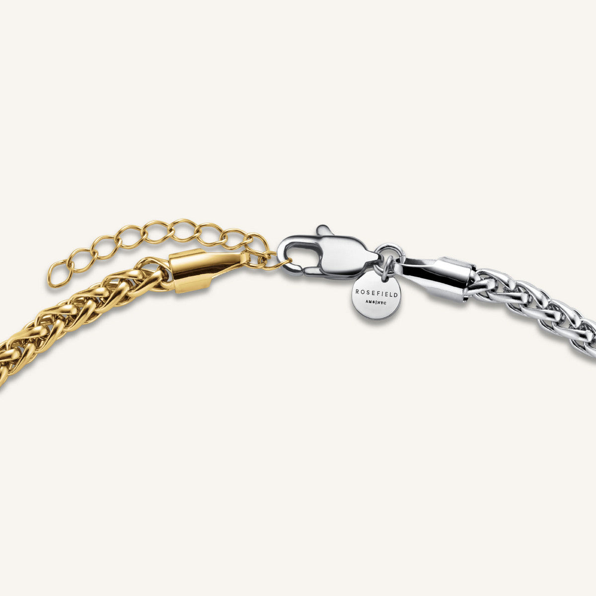 Rosefield Armband Duotone Herringbone JBDHG-J704 Zilver-Goud Duo