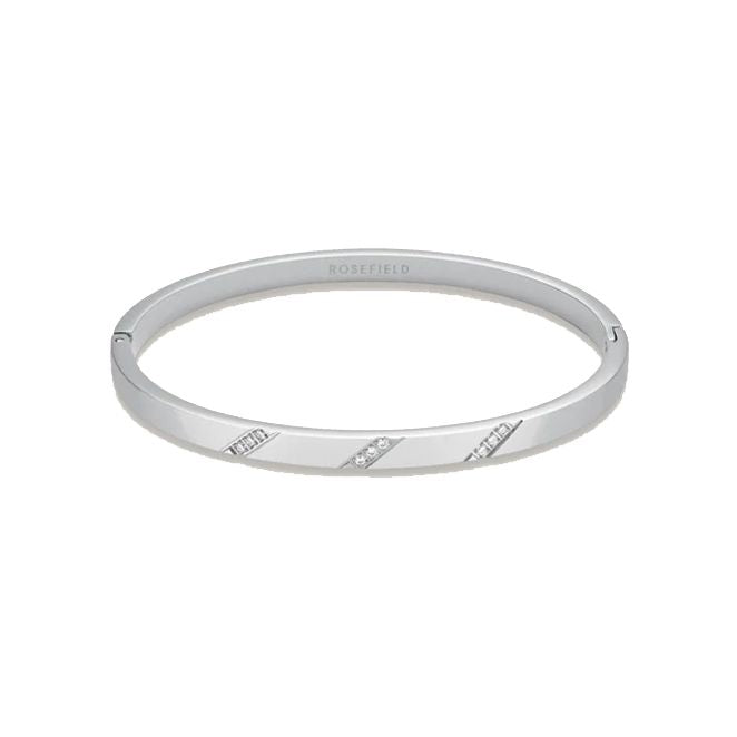 Rosefield Armband Bangle with Lines of Crystals JBLCS-J1044 Zilverkleurig