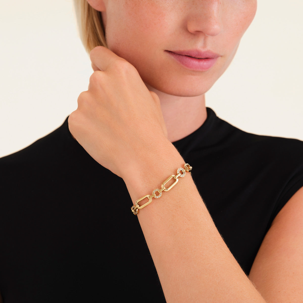 Rosefield Armband Multi Octagon JBOSG-J900 Goudkleurig