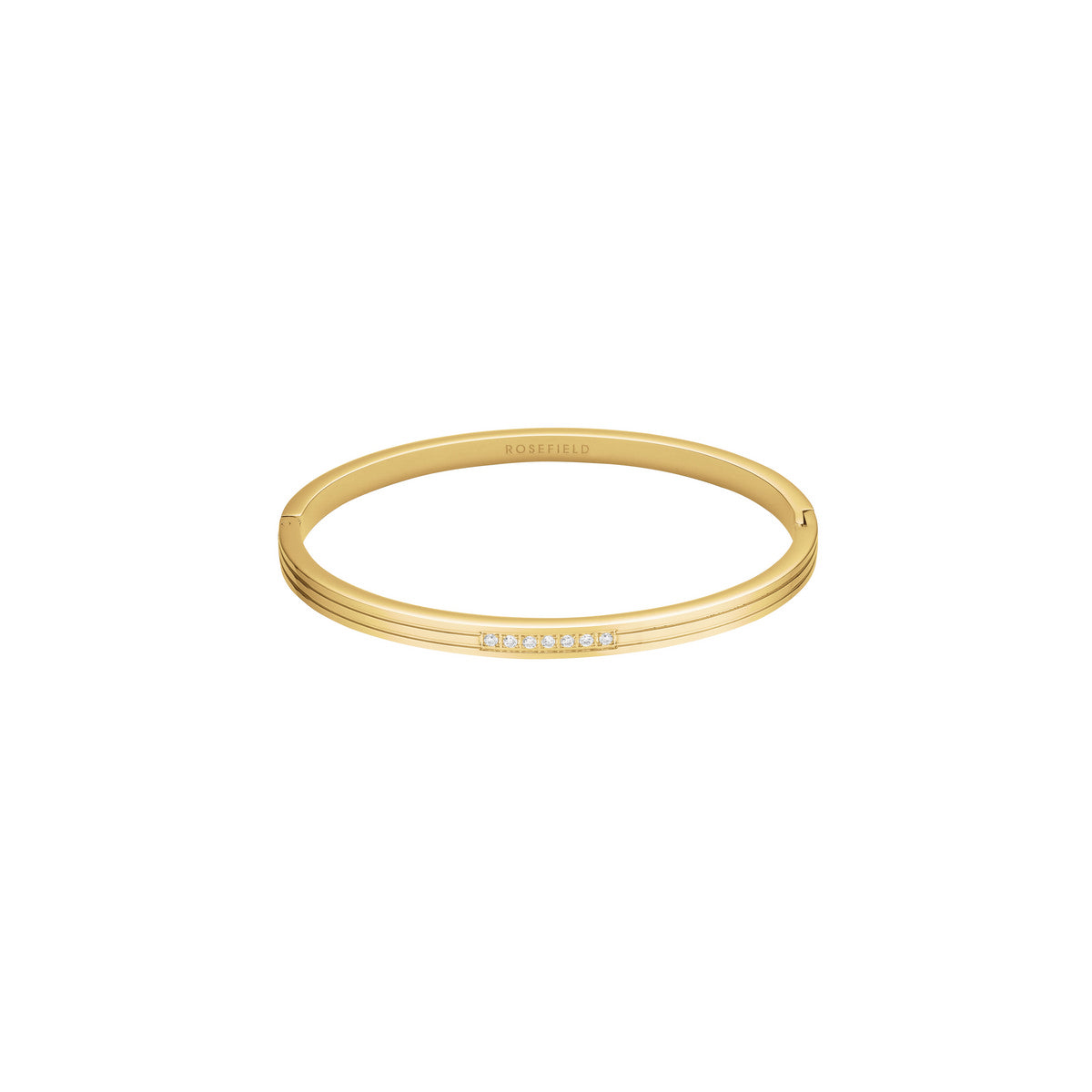 Rosefield Armband Striped Bangle with Crystals JBSCG-J1037 Goudkleurig