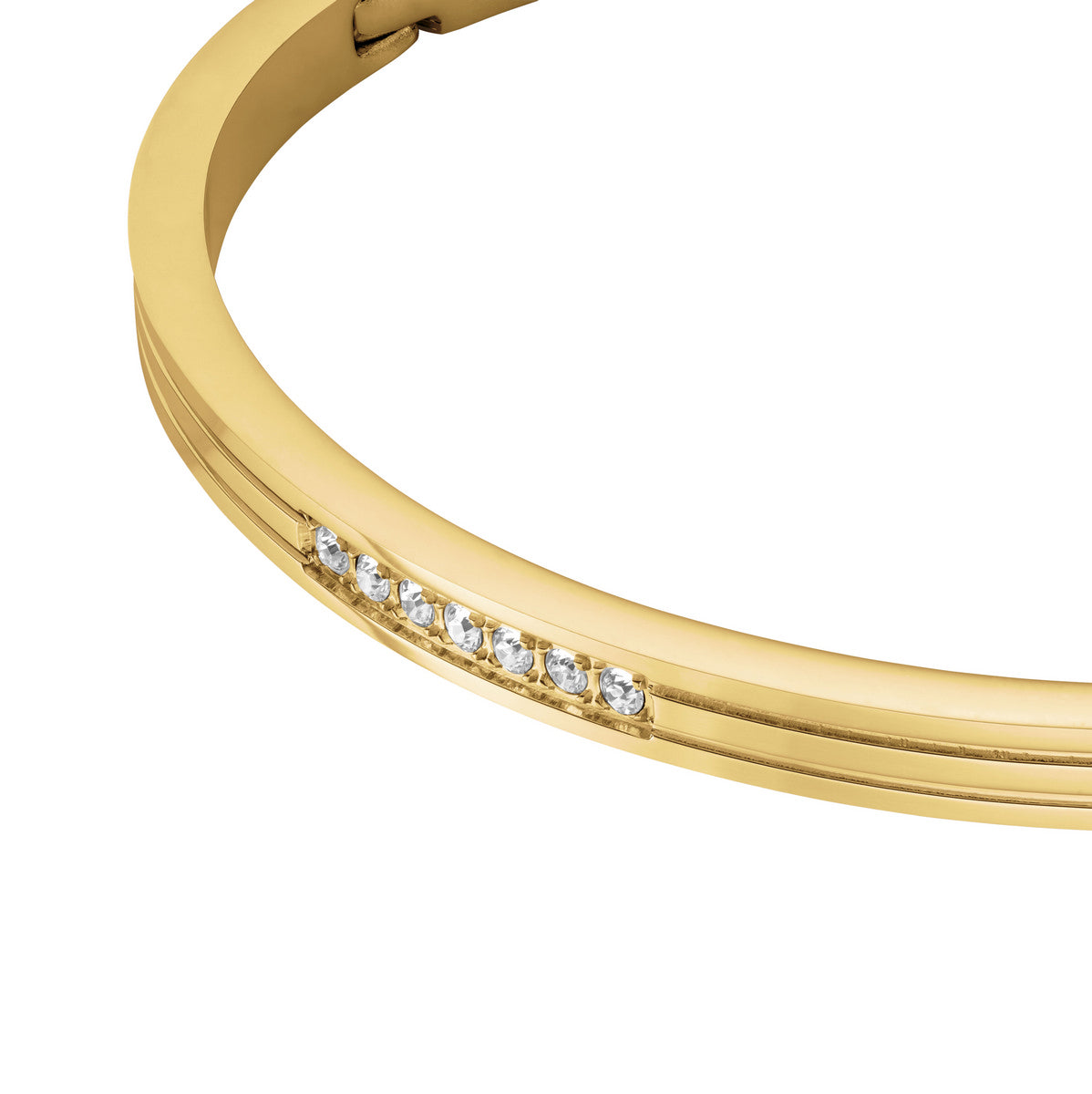 Rosefield Armband Striped Bangle with Crystals JBSCG-J1037 Goudkleurig