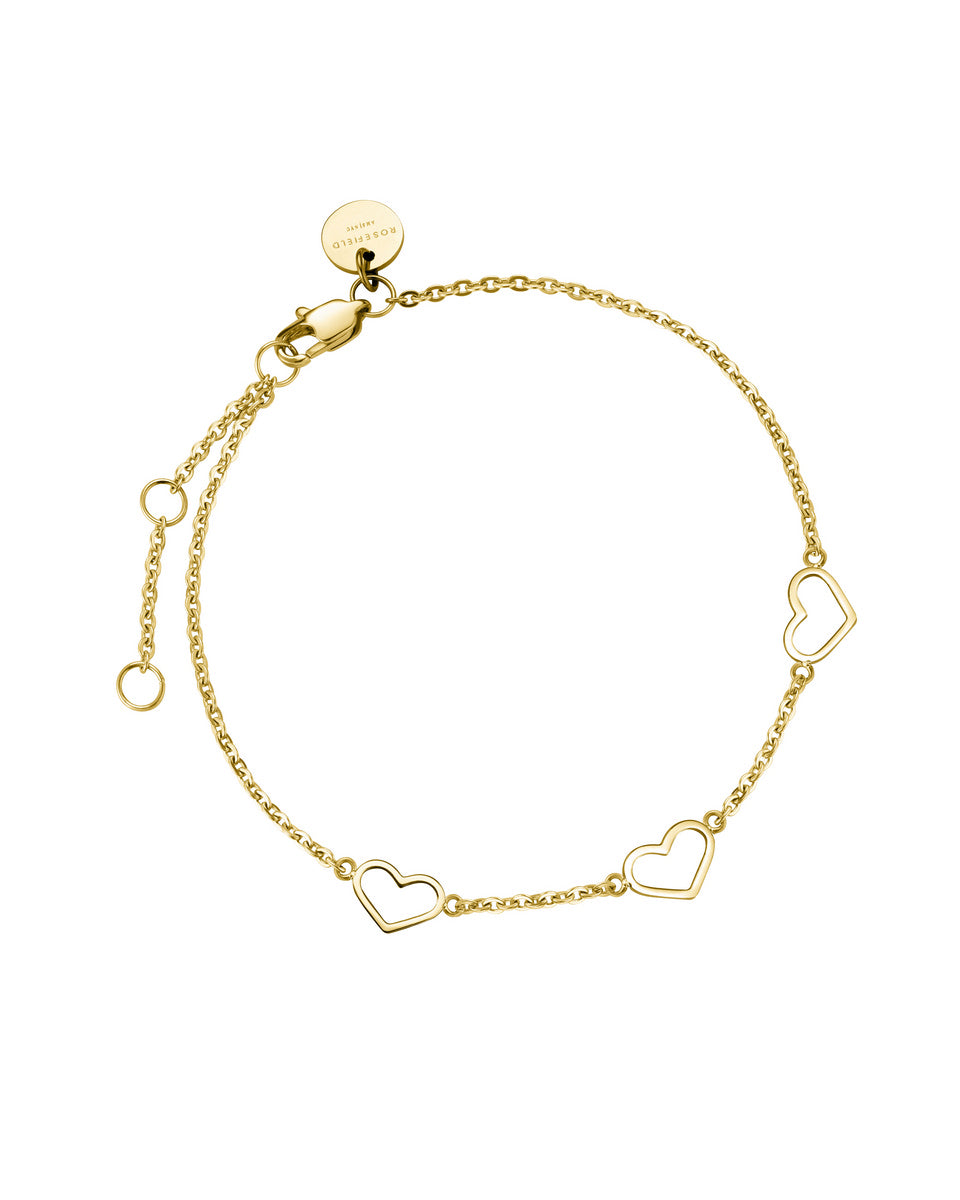 Rosefield Armband Triple Heart JBTHG-J537 Goudkleurig