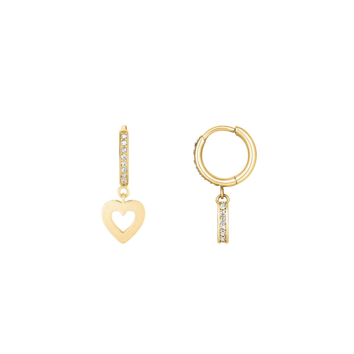 Rosefield Oorbellen Hollow Heart Hoops JEHHG-J1276 Goudkleurig