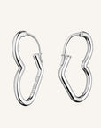 Rosefield Oorringen Heart Hoops Zilverkleurig Rhodium Plated Stainless Steel Dames - JEHHS-J580
